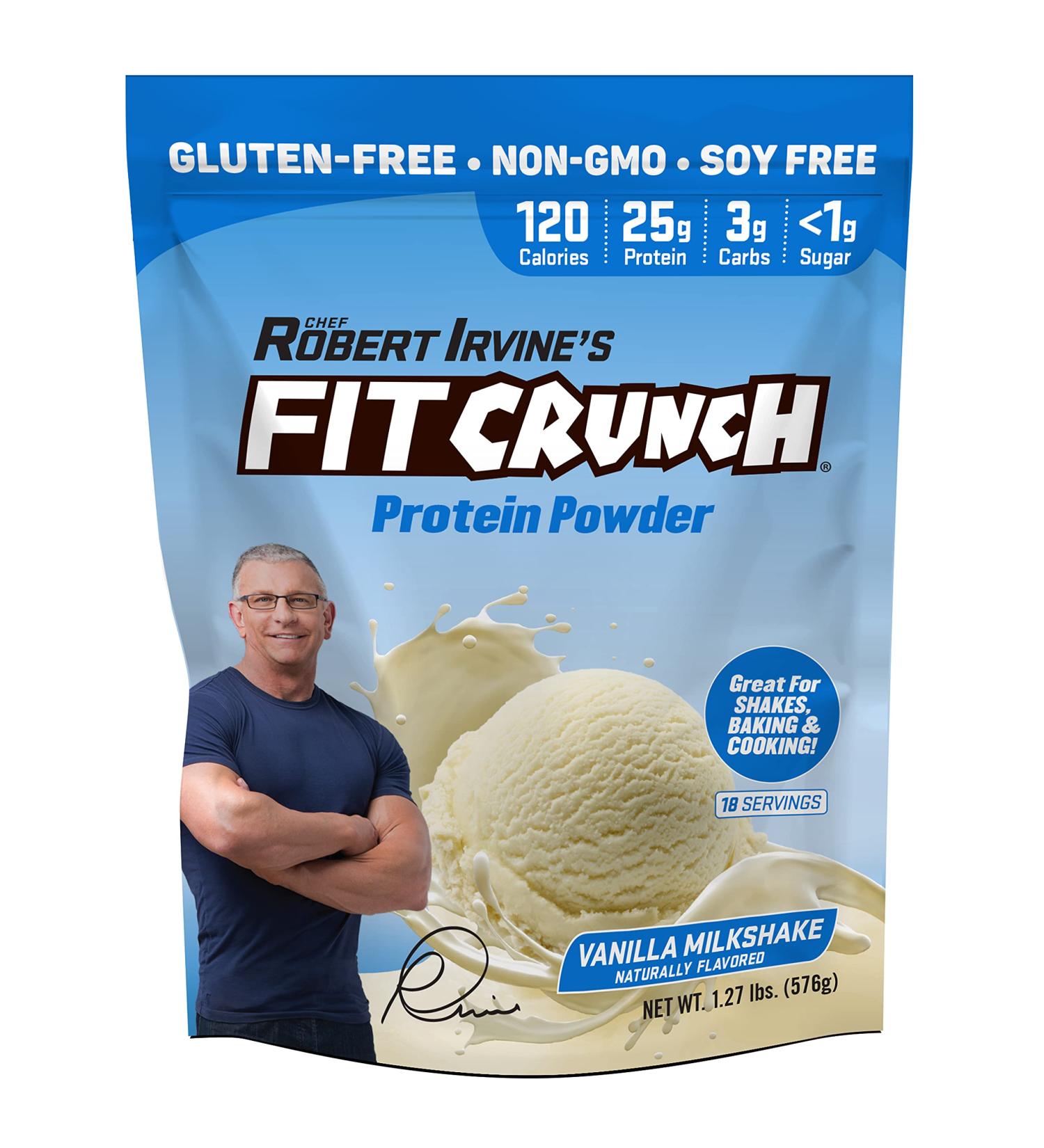 Fit Crunch Tri-Blend Whey Protein, Keto Friendly, Low Calories, High Protein, Gluten Free, Soy Free (18 Servings, Vanilla Milkshake) - Buy Online on GoSupps.com