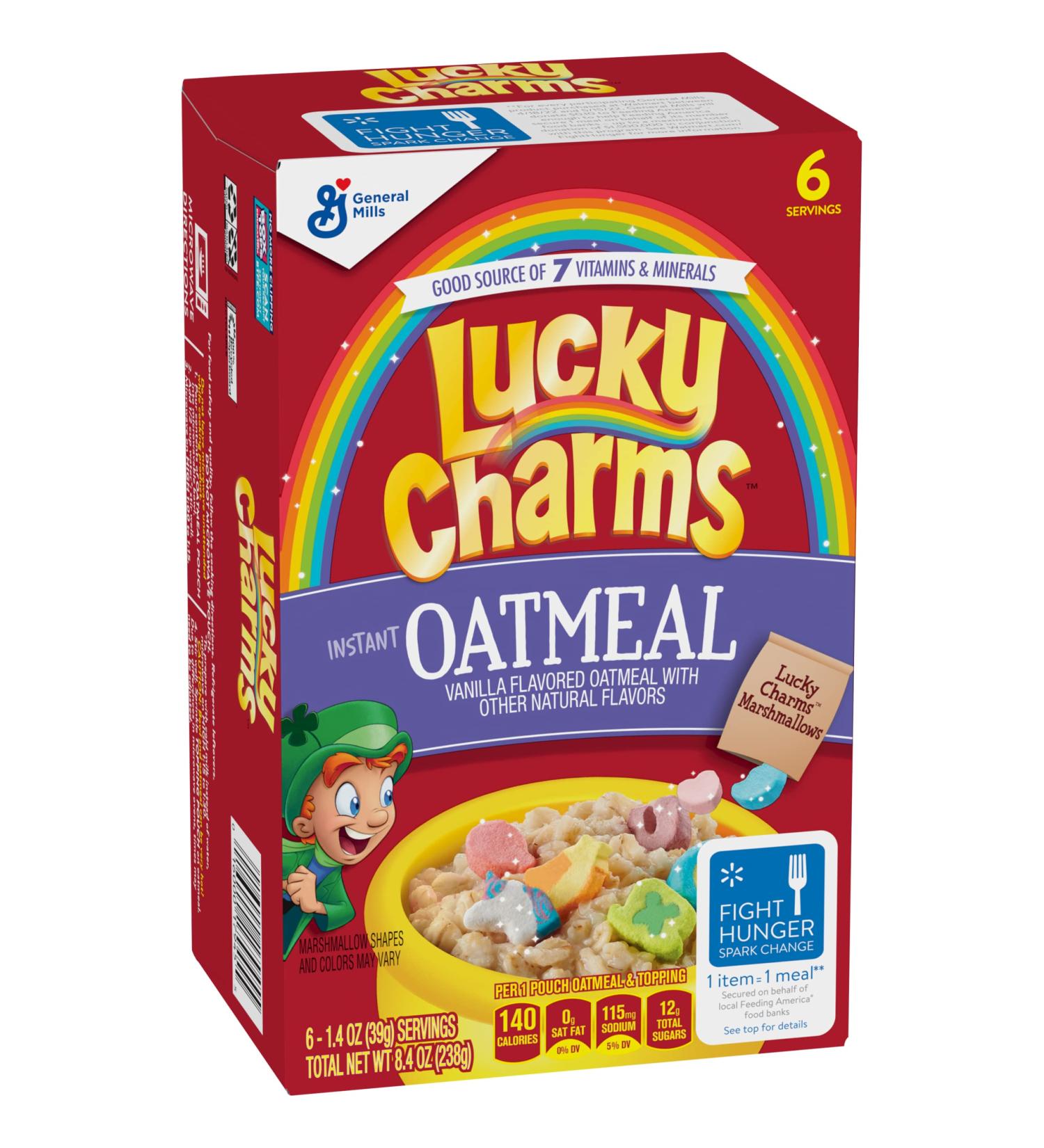 Lucky Charms Oatmeal 8.4 oz - 6 Pack | Delicious and Nutritious Breakfast Option - Buy Online on GoSupps.com