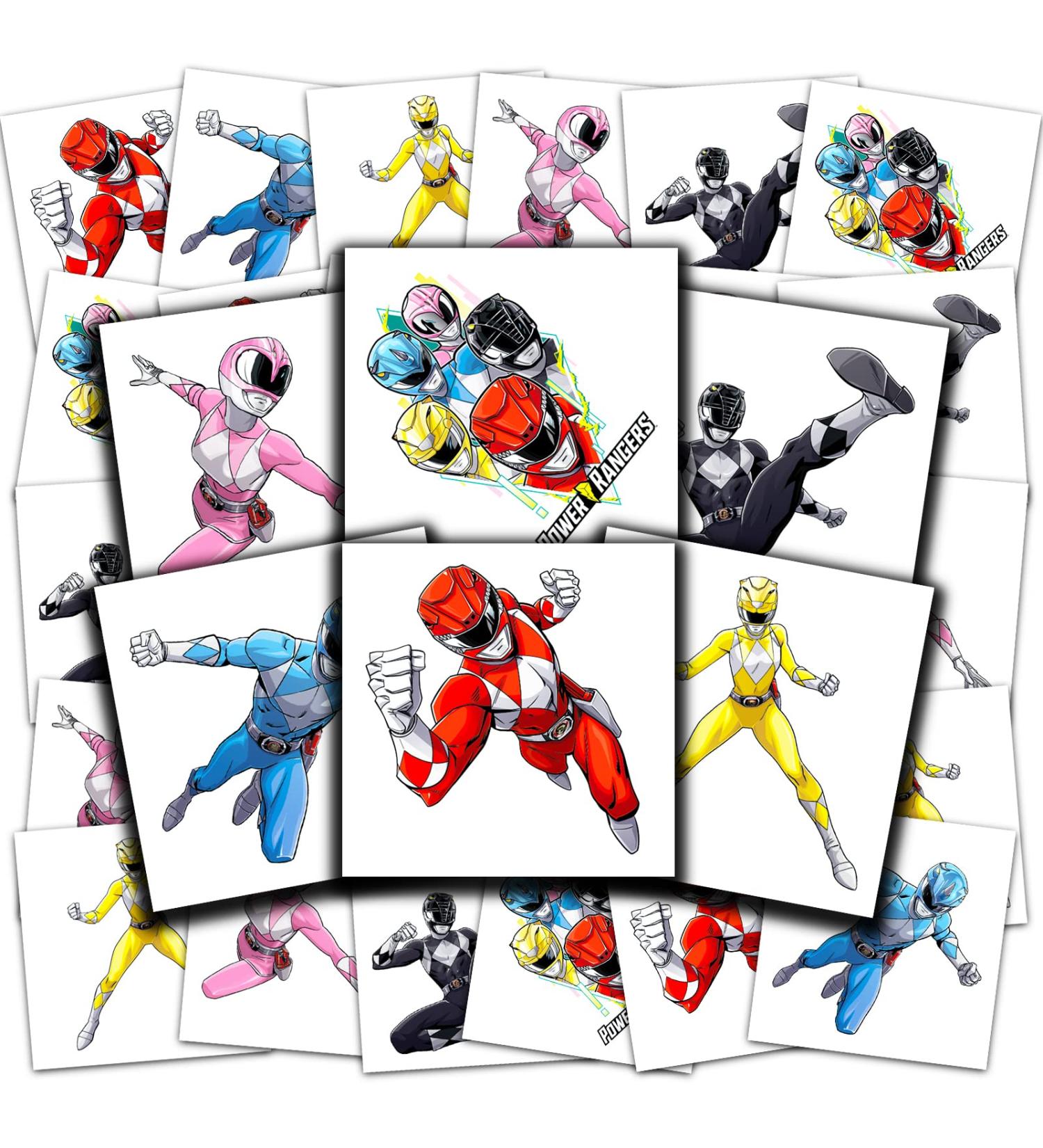 Power Rangers Temporary Tattoos Party Favors - 70+ Pre-Cut Individual 2 x 2 Power Rangers Tattoos for Kids Boys Girls - MADE IN USA - Buy Online on GoSupps.com