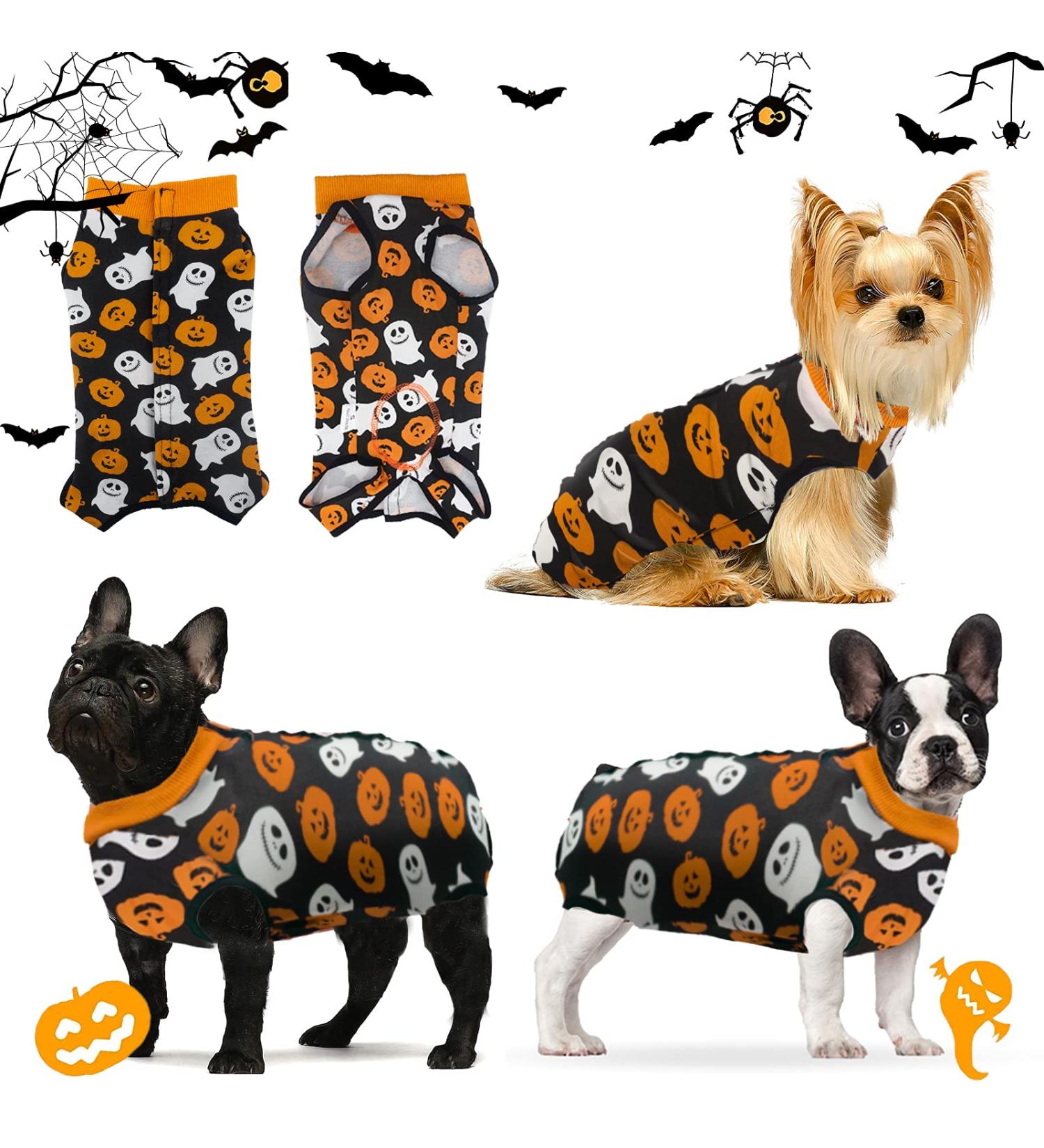 Buy Hipet Recovery Suit for Dogs & Cats - Post-Operation Wound Protection E-Neck Band Alternative Halloween Edition (S Size) - Buy Online on GoSupps.com