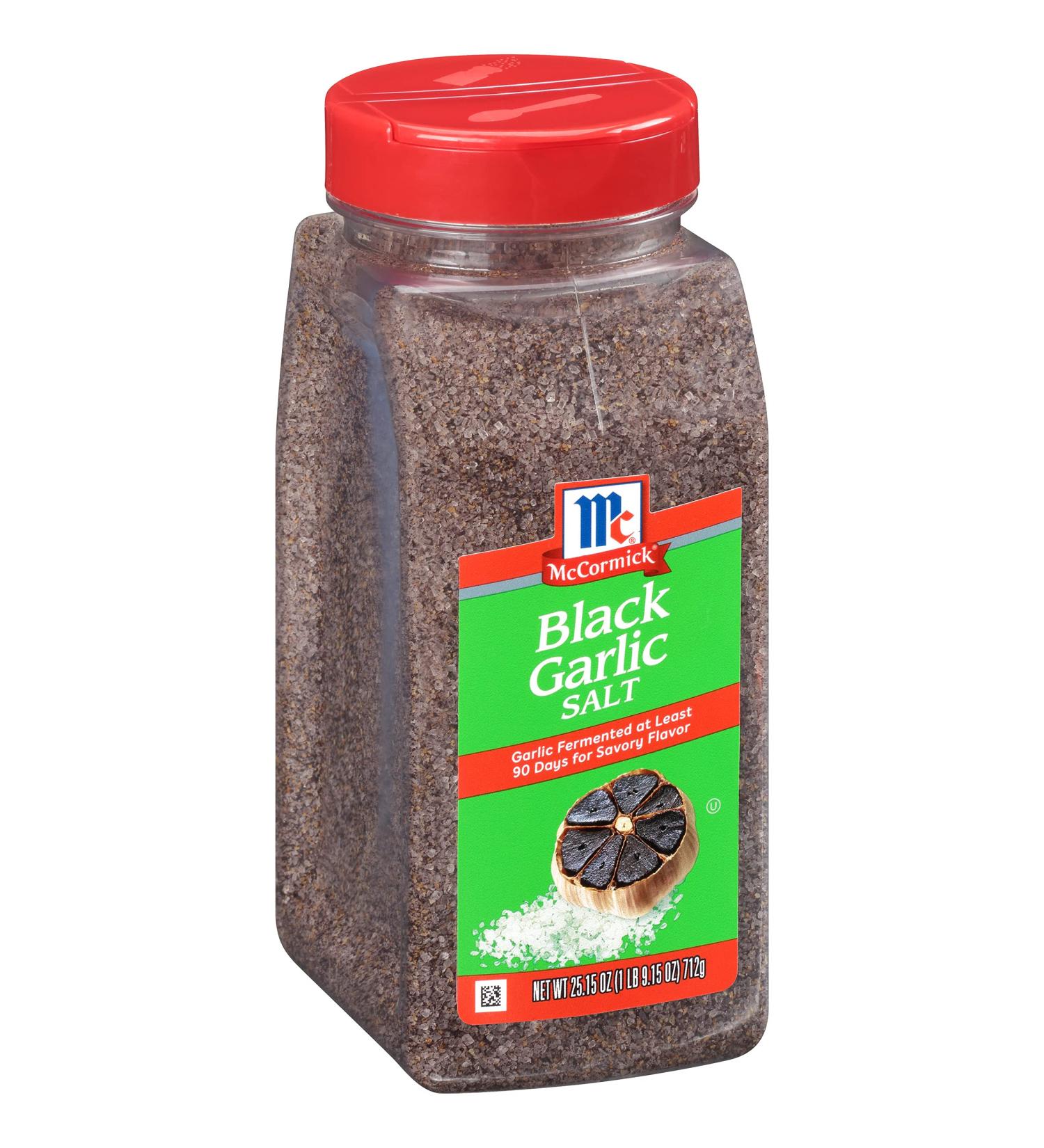 McCormick Black Garlic Salt 25.15 oz - Premium Seasoning for Cooking - 1.57 Pound - Buy Online on GoSupps.com