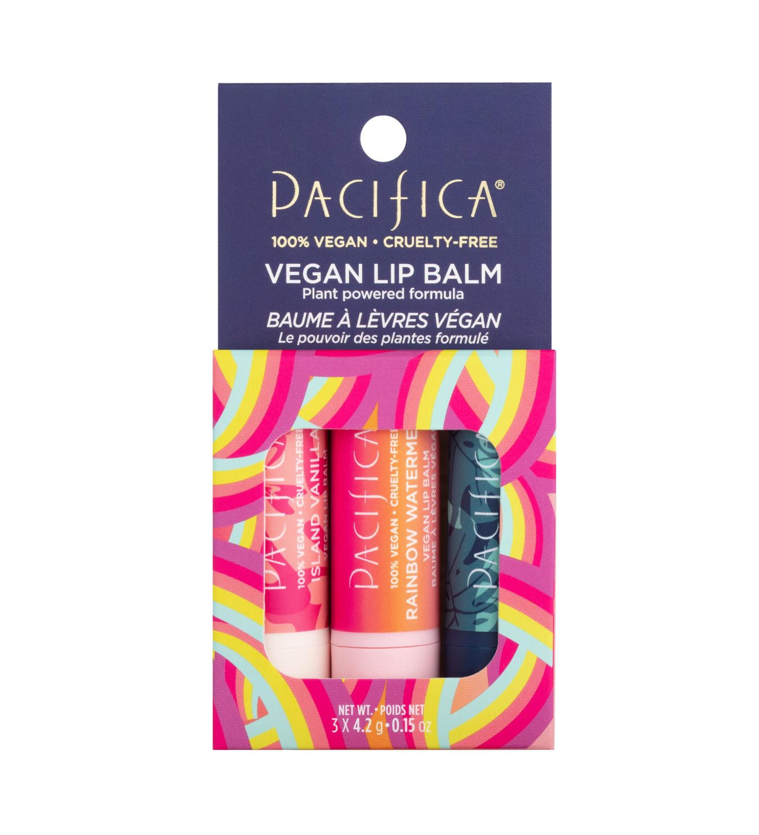 Pacifica Beauty Vegan Lip Balm Trio - Coconut Watermelon Vanilla Variety Pack | Lip Care with Vitamin E & Olive Oil for Soft Lips | Clean, Vegan & Cruelty-Free | 0.15 oz (Pack of 3) - Buy Online on GoSupps.com