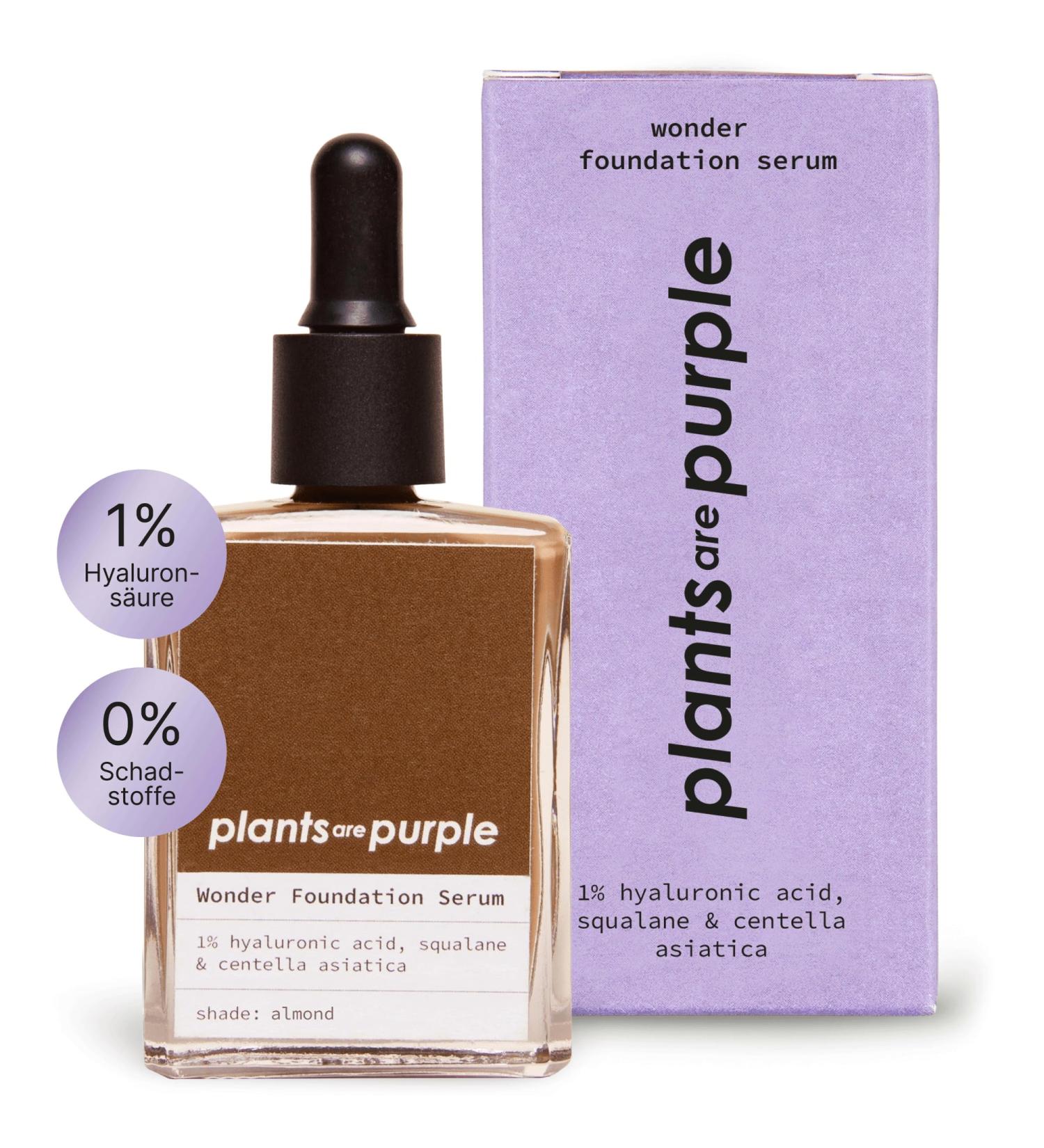 Wonder Foundation Serum - Gentle Coverage Tinted Face Serum for All Skin Types | Hyaluronic Acid & Squalane | Regenerating Long-Lasting Glow | 30ml Almond - International Shipping Available - Buy Online on GoSupps.com