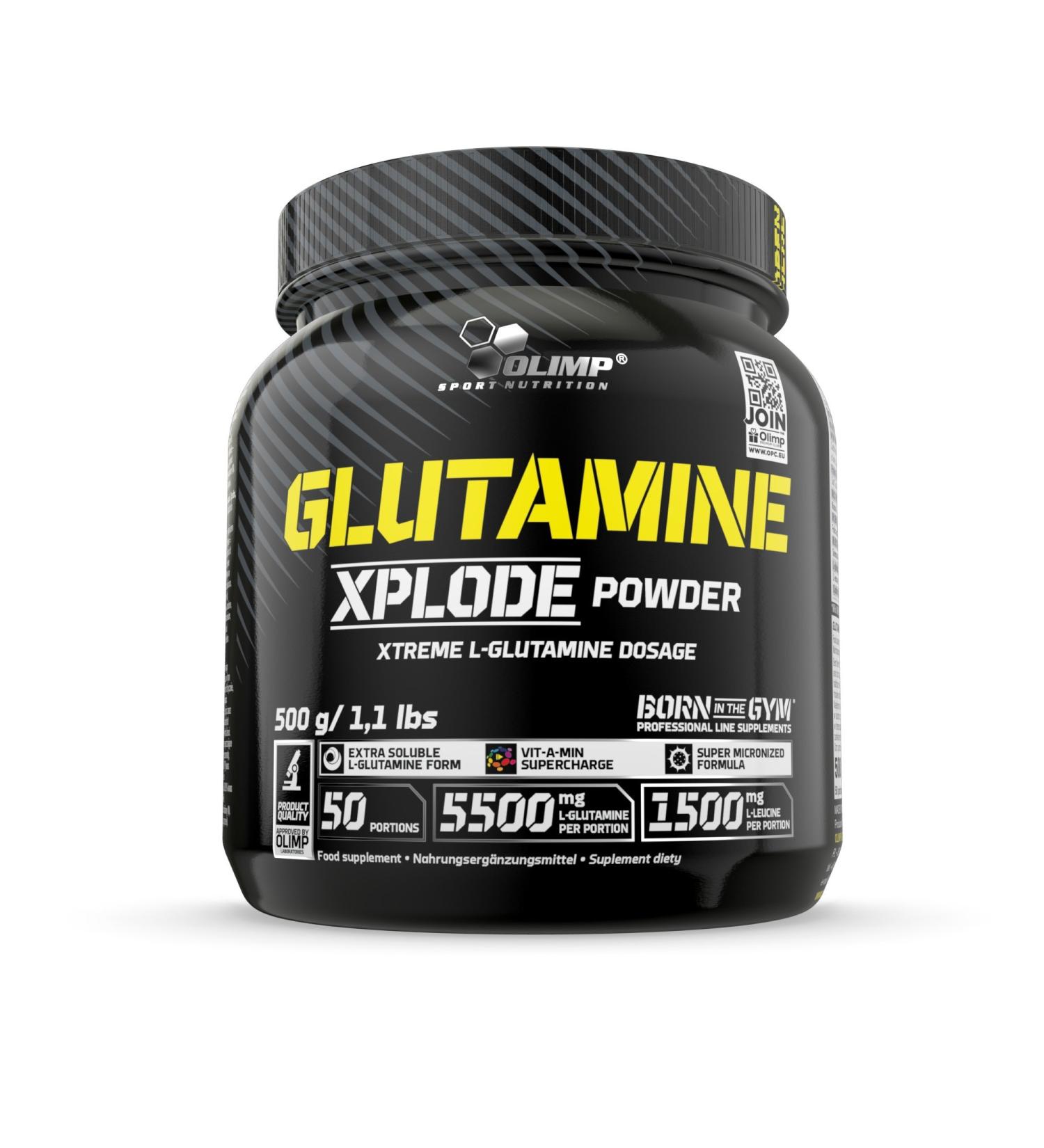 Olimp Glutamine Xplode Powder 500g Orange Flavour - Muscle Recovery Supplement - Buy Online on GoSupps.com