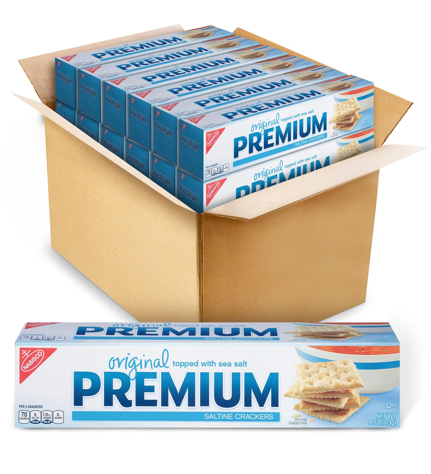 Premium Original Saltine Crackers 4.0 oz - Pack of 12 | High-Quality Snack - Buy Online on GoSupps.com