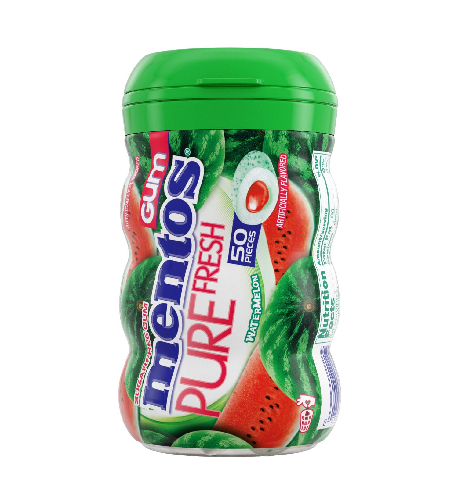 Mentos Pure Fresh Watermelon Sugar-Free Chewing Gum with Xylitol | 50 Piece Bottle - Buy Online Internationally - Buy Online on GoSupps.com