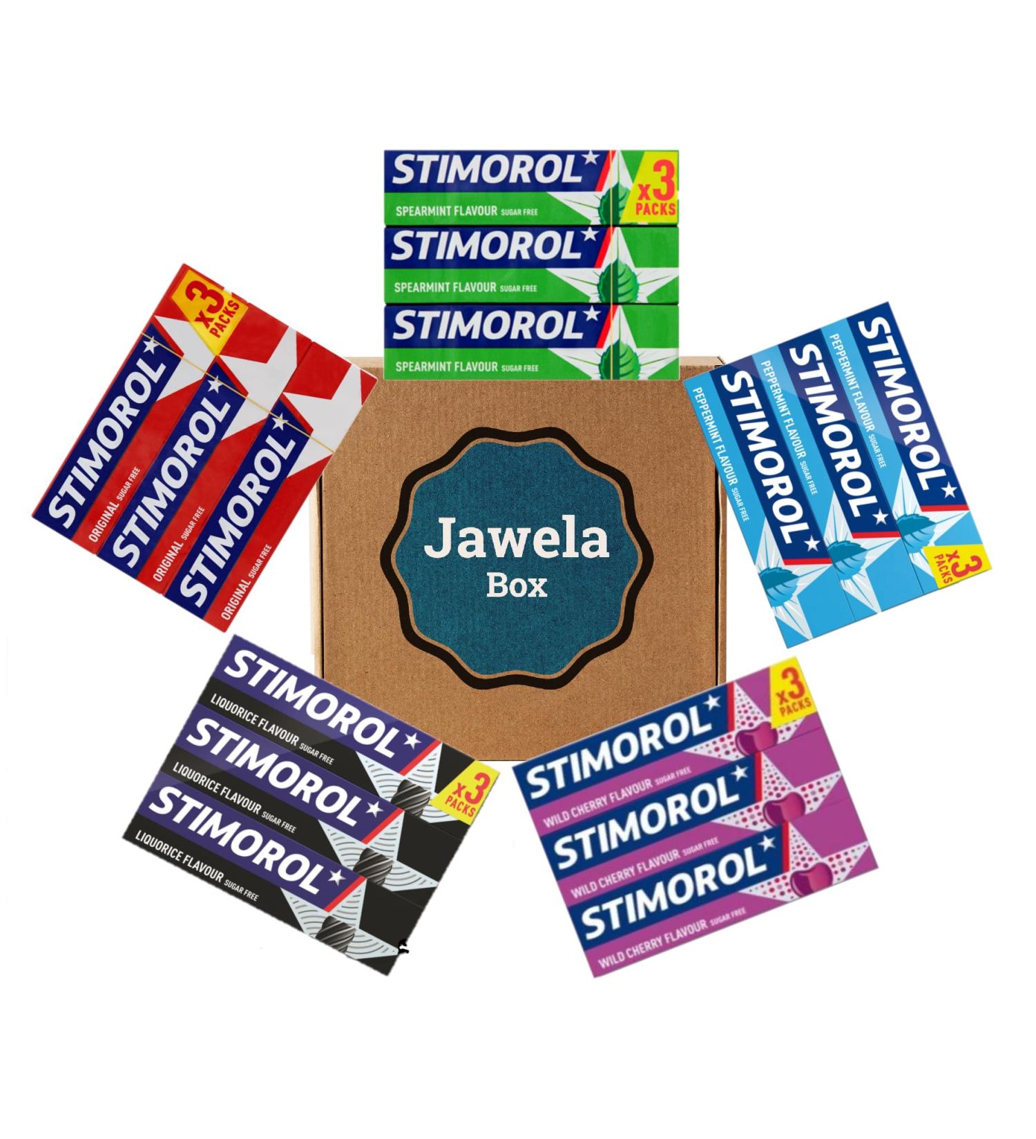 Stimorol Sugar-Free Chewing Gum Trial Set - 5 x 3 Packs | Jewela Mix - Original Licorice Wild Cherry Spearmint Peppermint - International Shipping Available - Buy Online on GoSupps.com