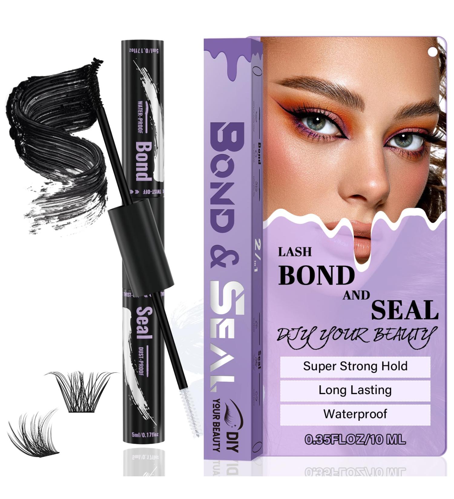 Buy Lash Bond and Seal Waterproof 10ML - Super Strong Black Lash Glue for Cluster Lashes | 72-Hour Hold | International Shipping - Buy Online on GoSupps.com