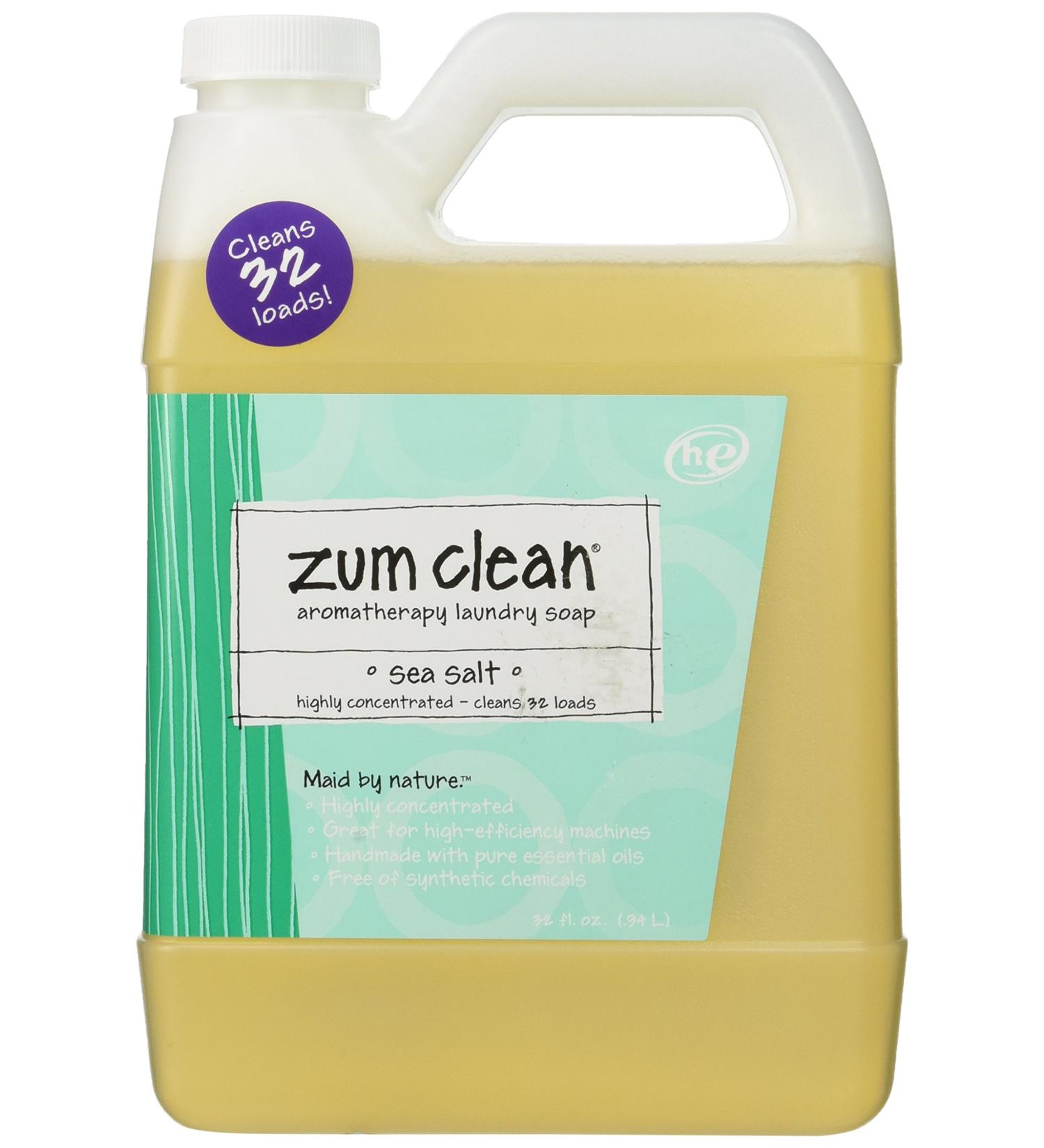 ZUM Clean Aromatherapy Sea Salt Laundry Soap - 32 fl oz | Natural & Eco-Friendly - Buy Online on GoSupps.com