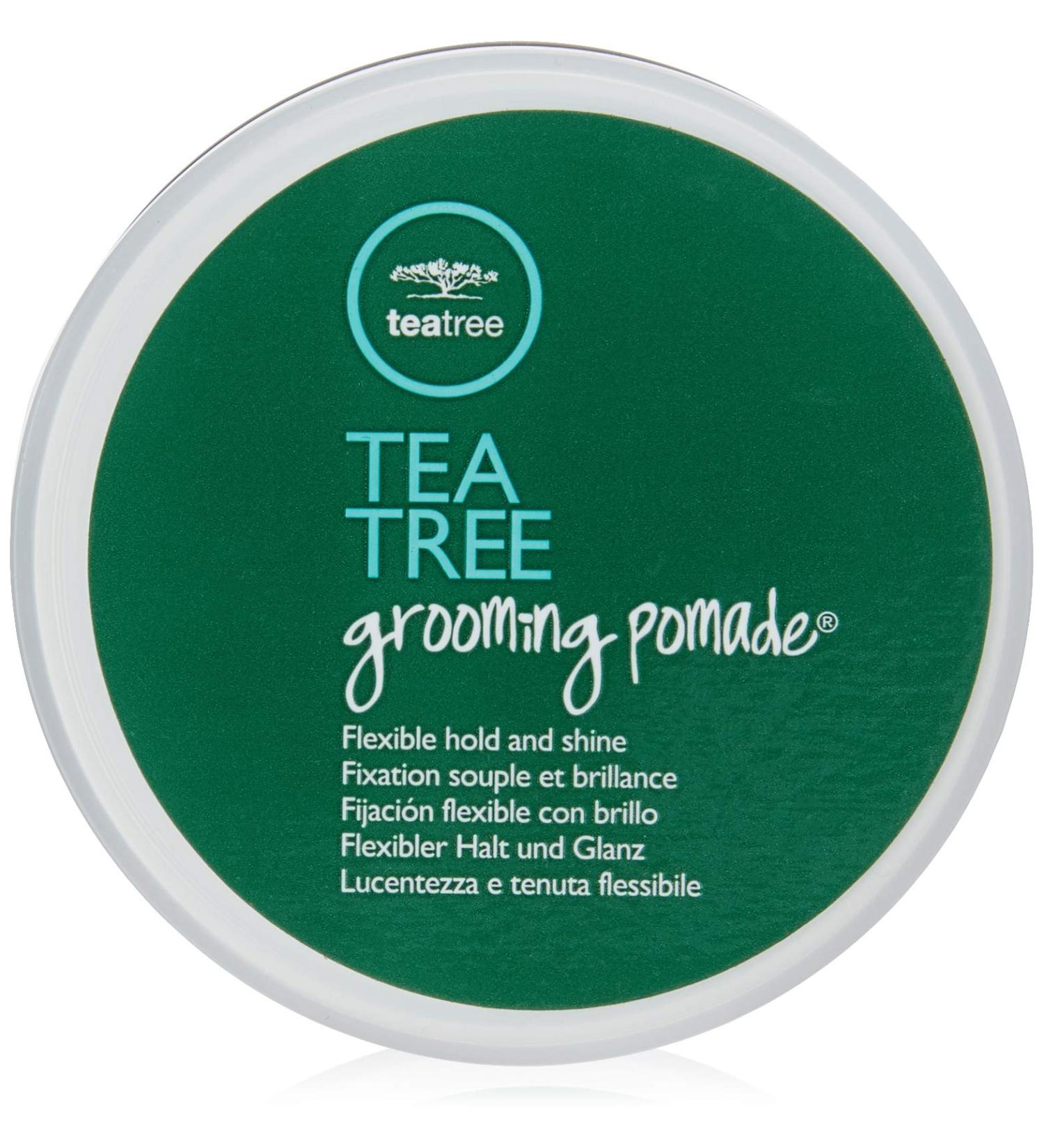 Tea Tree Grooming Pomade 3.0 oz - Flexible Hold & High-Shine Finish for Wavy & Curly Hair - Buy Online on GoSupps.com