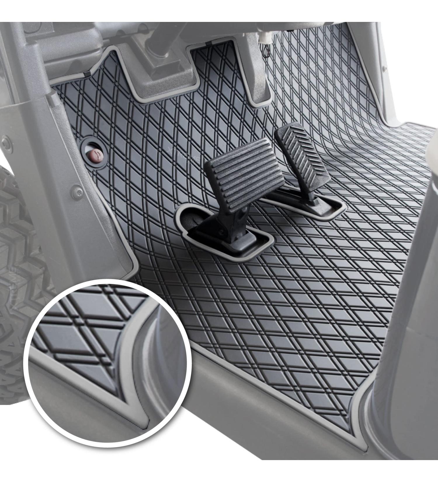 Xtreme Mats EZGO RXV Golf Cart Floor Liner - Full Coverage Mat for EZGO RXV (2008-2022) & 2Five (2009+) - Black/Grey Trim - Buy Online on GoSupps.com