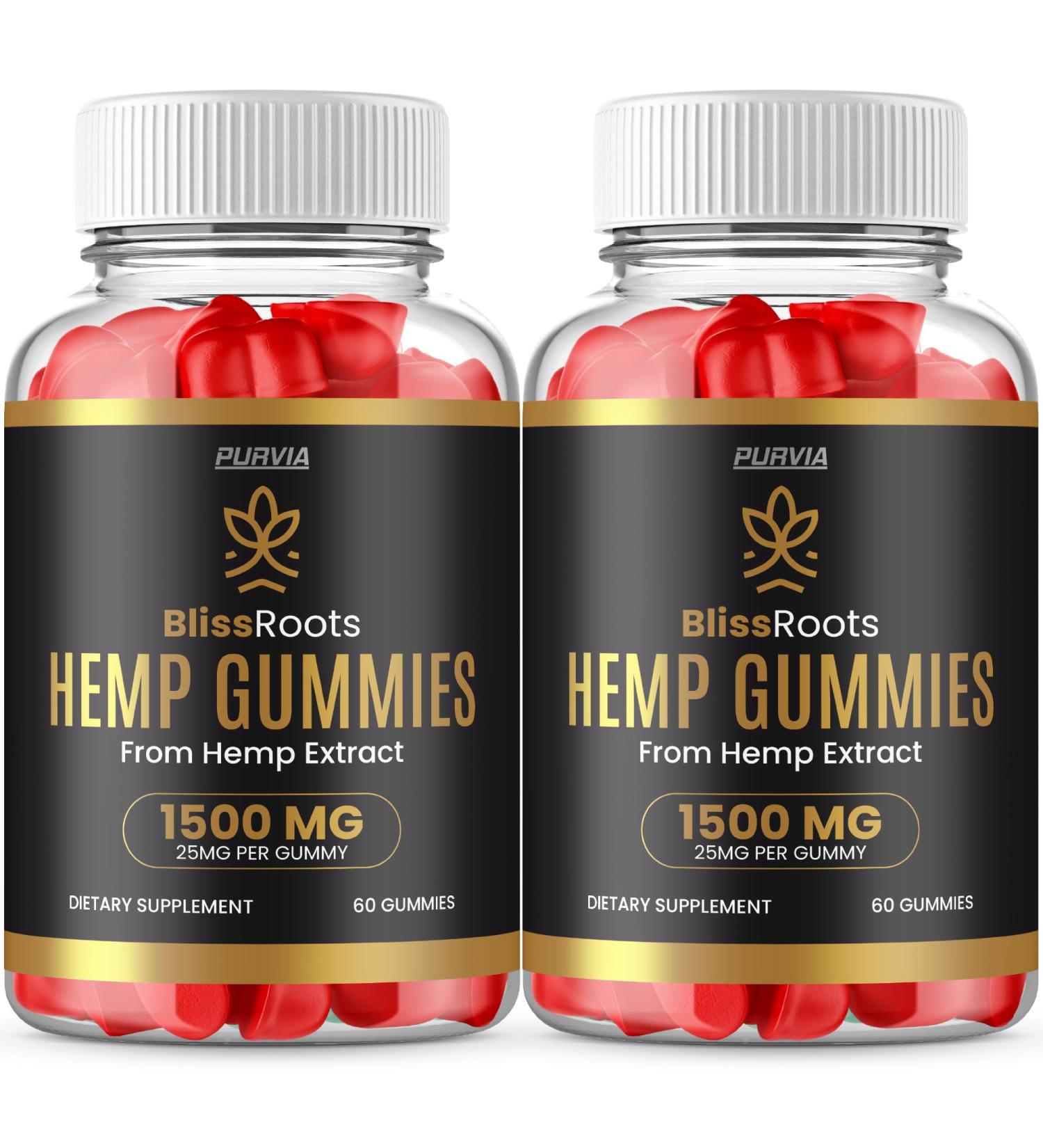 (2 Pack) Bliss Roots Gummies - Official Formula - Bliss Roots Hemp Gummies BlissRoots Gummies Maximum Strength Supplement Gummy Bliss Roots Hemp Advanced Support 1500mg Per Bottle (120 Gummies) - Buy Online on GoSupps.com