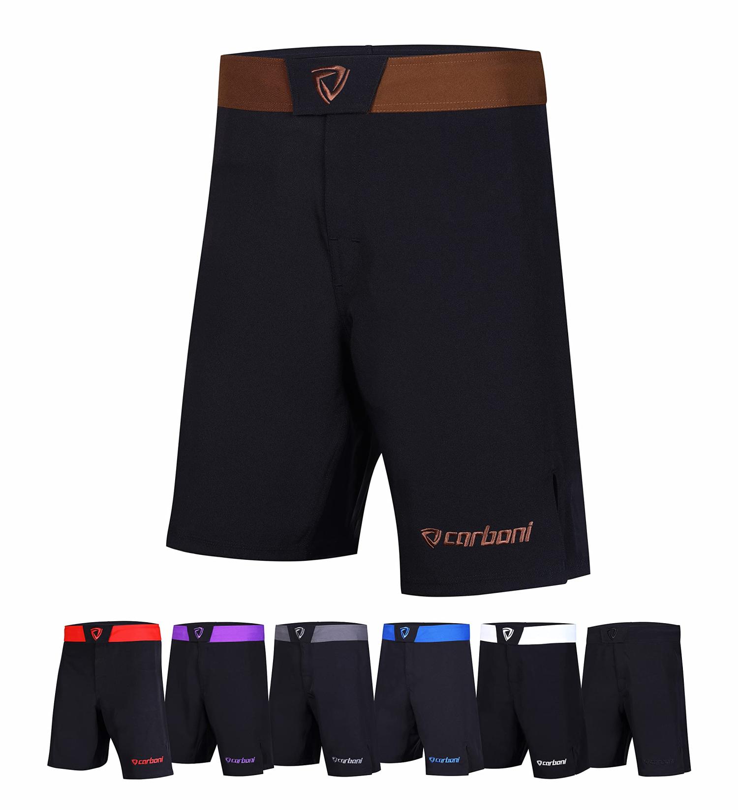 Carboni IBJJF Approved No Gi Shorts - Brown (Size 32 Regular) for Grappling, MMA, BJJ, Cross Fit, WOD, Boxing, and Wrestling - Buy Online on GoSupps.com