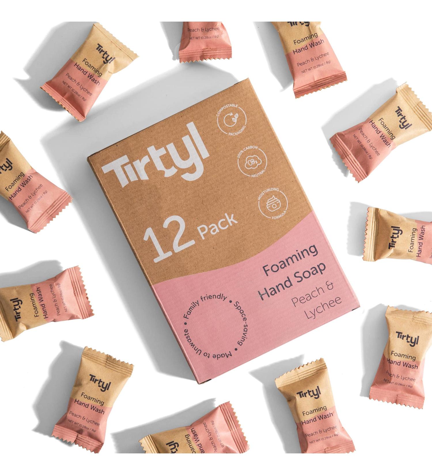 Tirtyl Smart Soap Refills - 12 Foaming Hand Soap Tablets (Peach & Lychee) - Eco-Friendly, Cleansing & Moisturizing, 96 fl oz Total - Buy Online on GoSupps.com