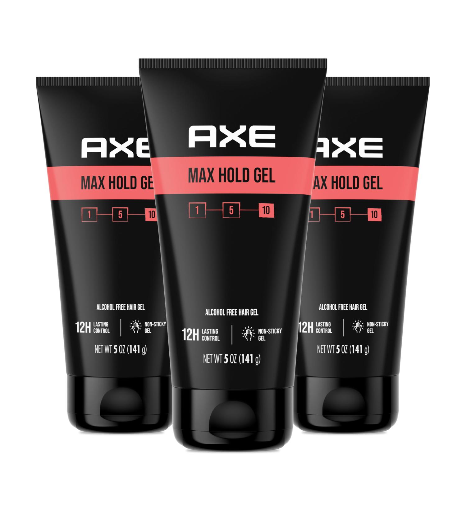 AXE Hair Styling Gel MAX Hold 3 ct - 12H Lasting Control Strongest Hold 5 oz - International Shipping Available - Buy Online on GoSupps.com