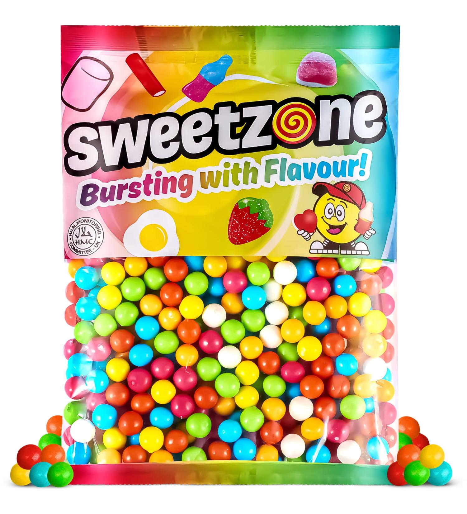 Sweetzone Bubblegum Balls Sweet Bags 1kg Halal Sweets Bubble Gum Bubble Gum Bulk Bubble Gum Chewy Sweets Bulk Sweets Retro Sweets Retro Candy Bubble Gum 1kg - Buy Online on GoSupps.com