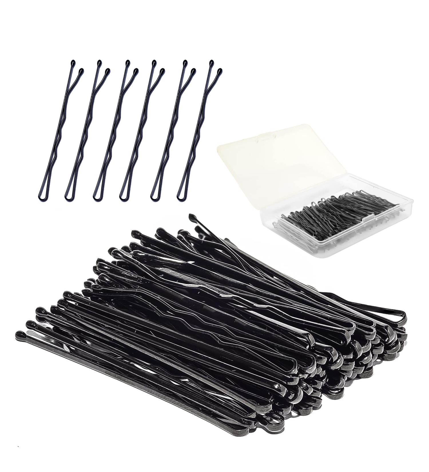 Bellure 200 Pcs Black Bobby Pins with Storage Box - 5.5cm Hair Grips for Girls, Women, and Salons - Buy Online on GoSupps.com