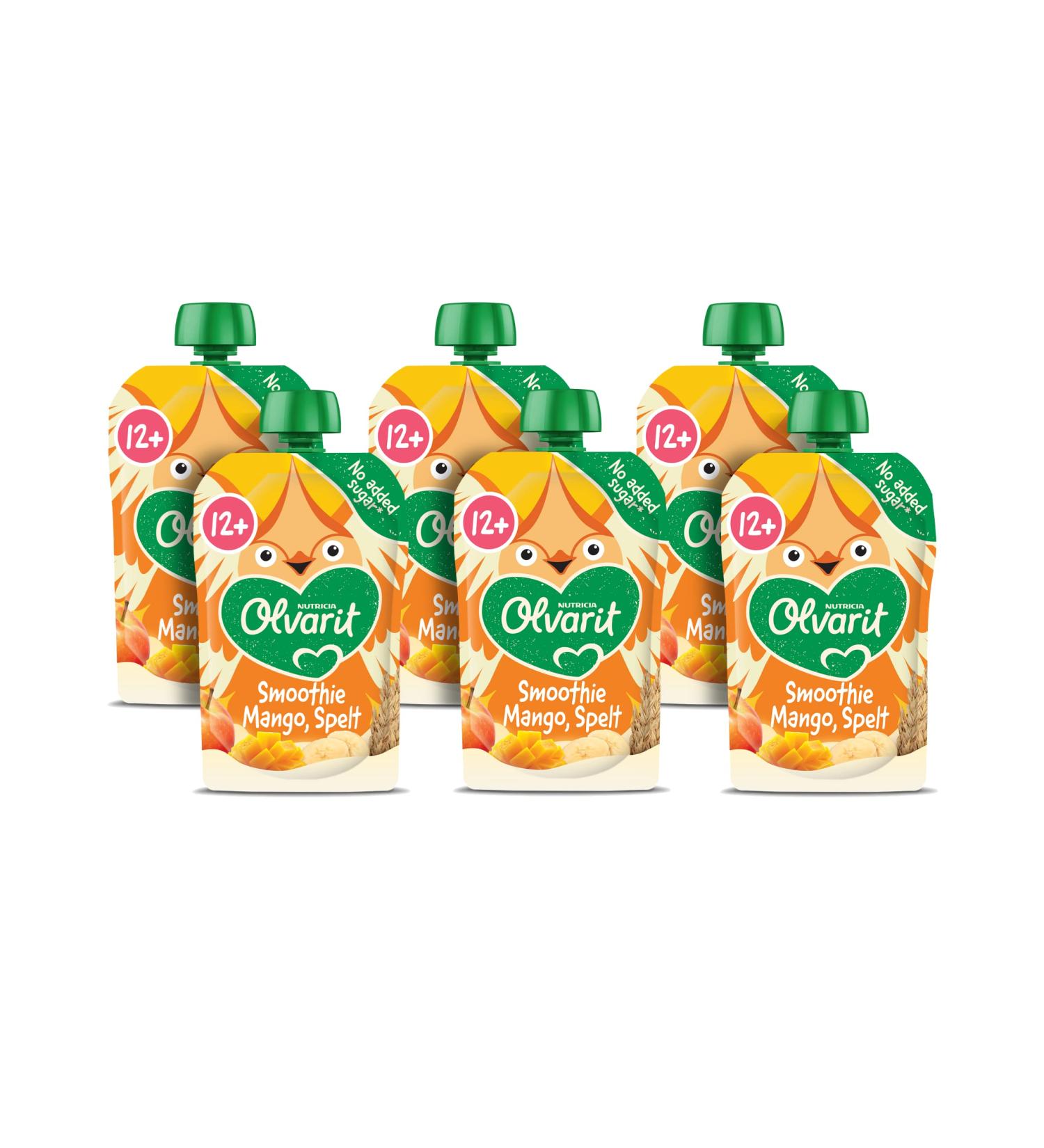 Nutricia Nederland BV Olvarit Squeeze Fruit 12+ Months Smoothie Mango Spelled 6 x 100g Mango Spelled - Buy Online on GoSupps.com
