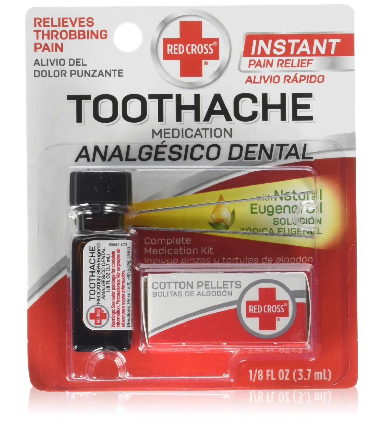 Red Cross Toothache Complete Medication Kit 0.12 oz (Pack of 2) - Fast Relief for Tooth Pain - Buy Online on GoSupps.com