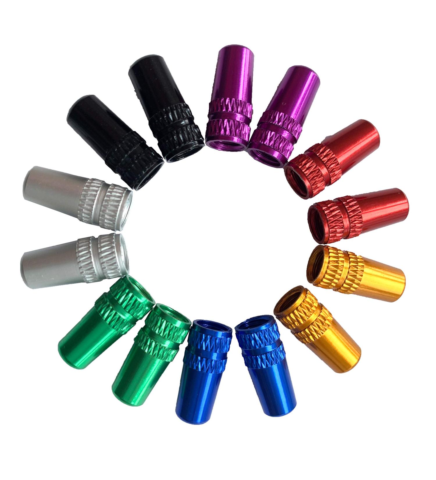Shop Shipeekin 14-Part Multi-Colored French Valve Caps Set - Aluminum Alloy Presta Valve Caps & Adapters for Bicycle Dust Protection - Buy Online on GoSupps.com