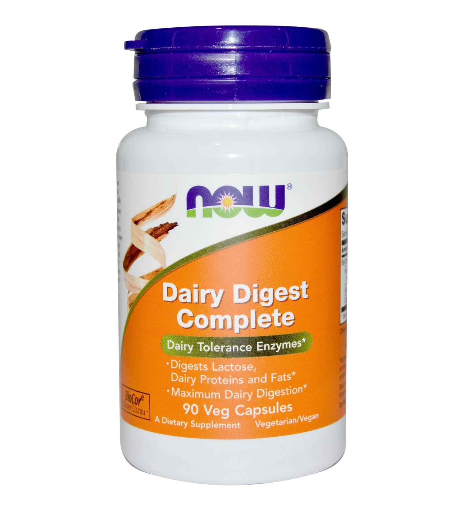 Now Foods Dairy Digest Complete - 90 Veg Capsules for Optimal Lactose Support - Buy Online on GoSupps.com