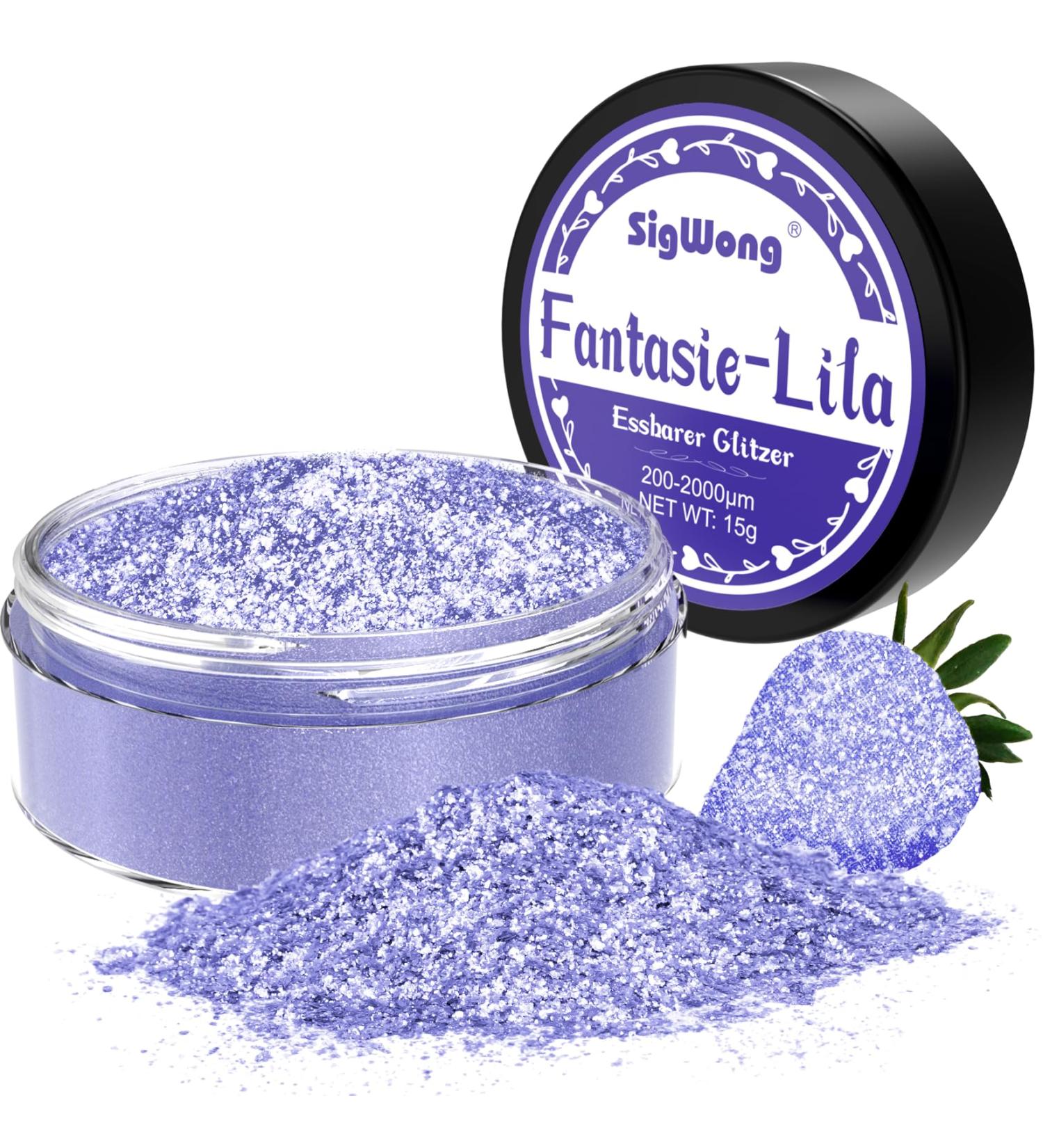 Edible Glitter for Drinks & Cakes - 15g Purple Cocktail Glitter Powder | Food Color Decoration - Buy Online on GoSupps.com