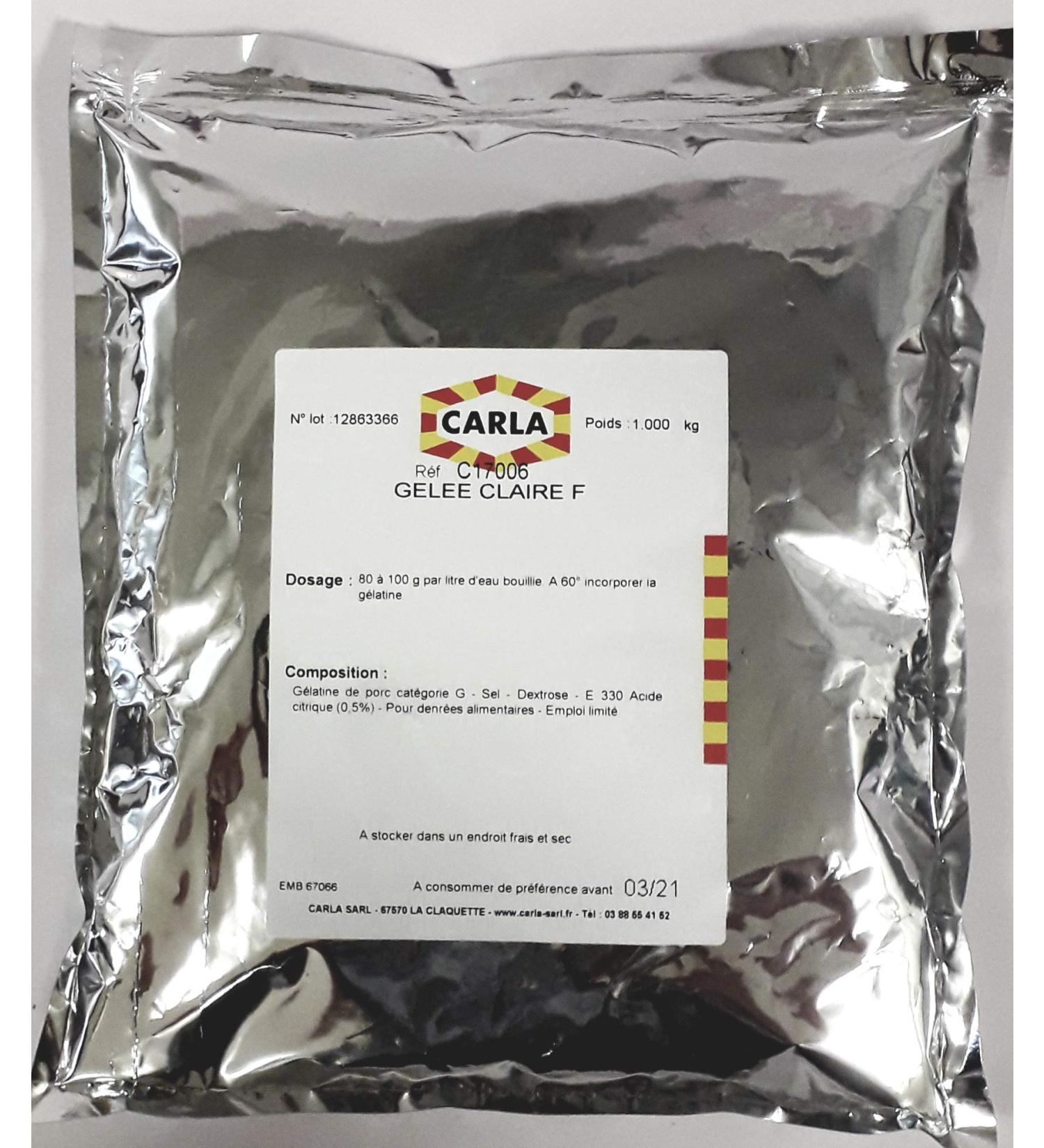 G n rique Clear gelatin food grade 1 kg bag