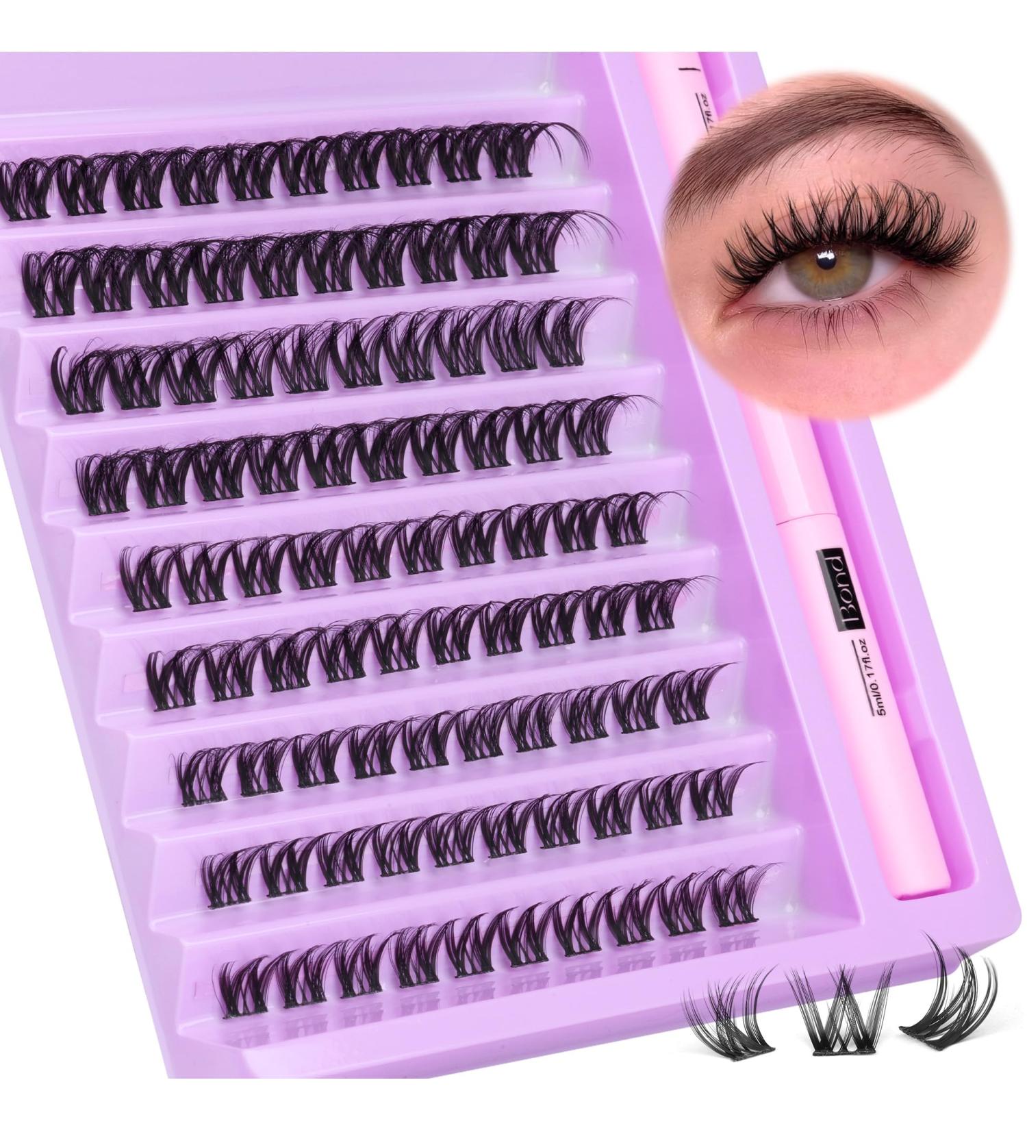 ALICE E13 DIY Lash Clusters Kit - Brown D Curl 10-16MM Individual Lashes for Natural Look - Strong Hold Lash Bond and Seal - Buy Online on GoSupps.com