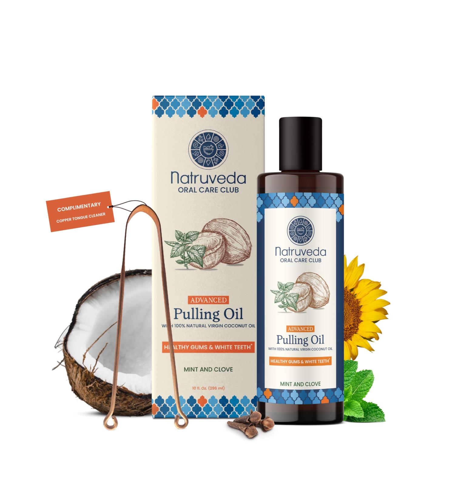 Oil Pulling | Advanced Coconut Oil Mouthwash - 10 Fl Oz Extra Virgin Coconut Oil with Mint - Healthy Gums & Strong Teeth - Best Oil Pulling Solution - Buy Online on GoSupps.com