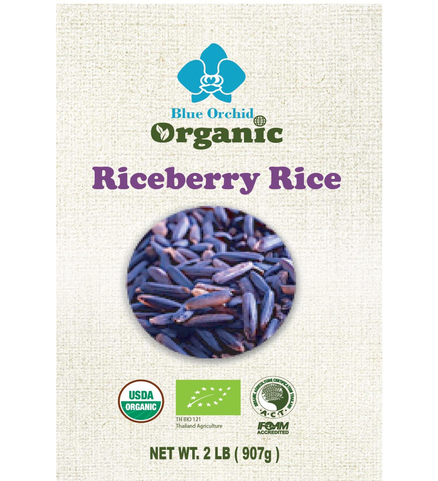 Organic Riceberry Rice 2 LB - Purple Thai Black Jasmine Rice - Small Batch Harvest - Direct from Farm to Table - Buy Online on GoSupps.com