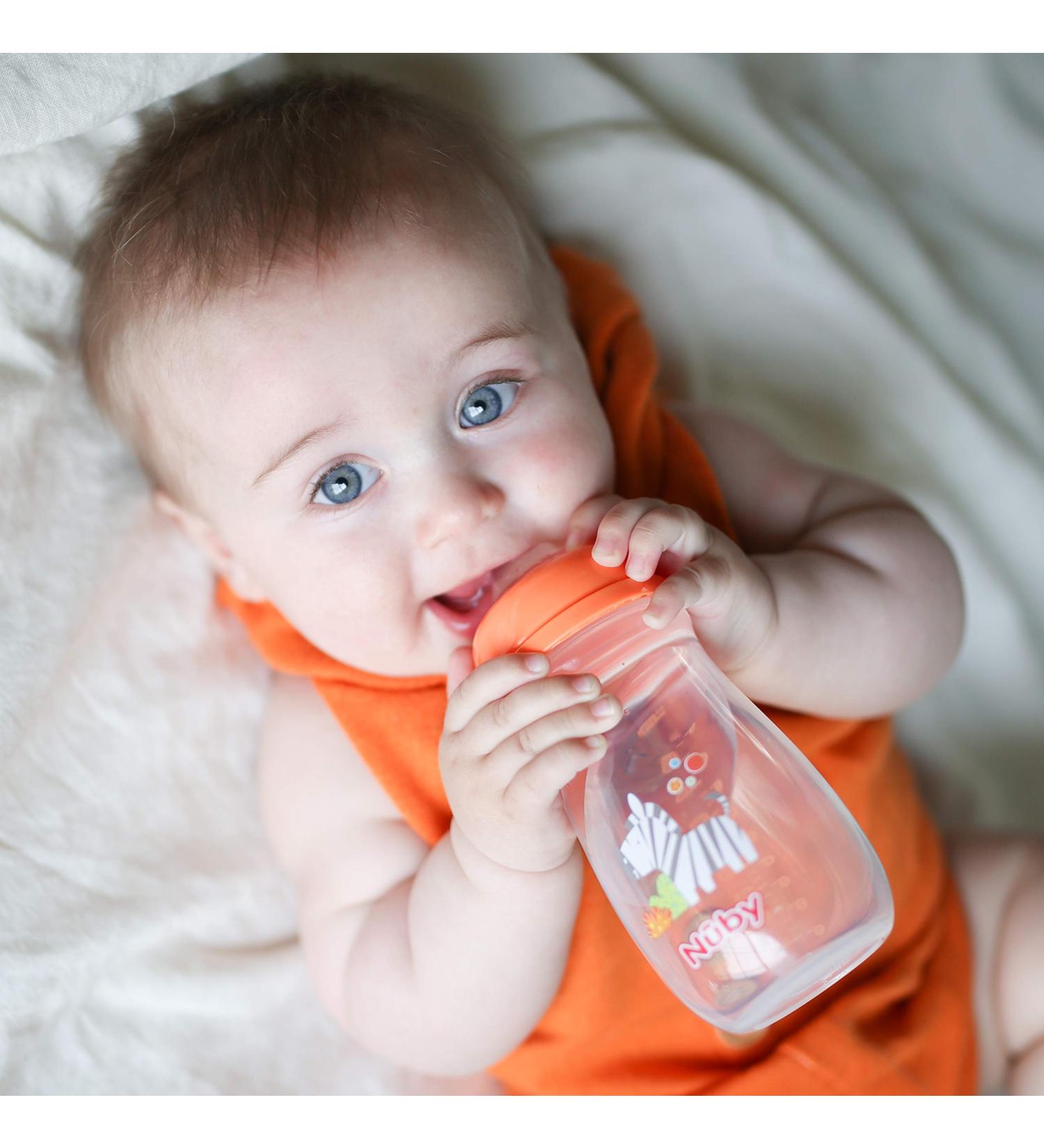 Nuby Tritan Wide Neck Non-Drip Bottles 9oz/270ml 3 Pack - Anti-Colic Air System - 3M - Buy Online on GoSupps.com