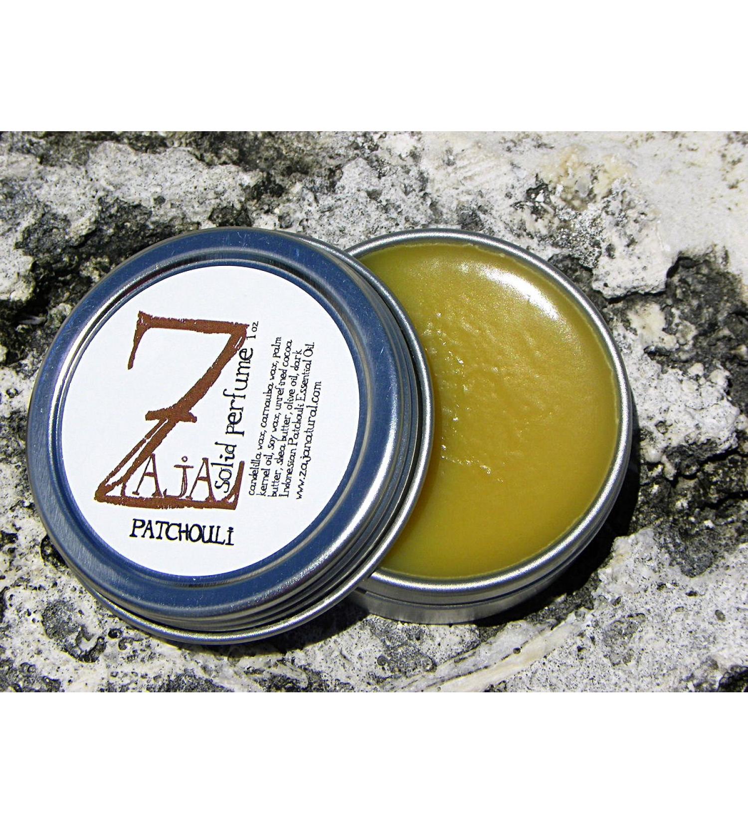 Patchouli Solid Perfume by ZAJA Natural - 1 oz 100% Natural Indonesian Patchouli Essential Oil
