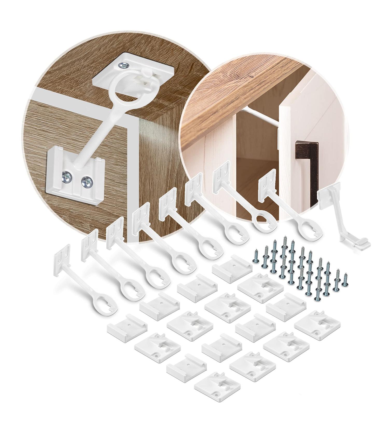 REER Cabinet & Drawer Protection - Child Locking Easy Installation 8 Pieces - DIN EN 16948:2017 Compliance for Safe Home - Buy Online on GoSupps.com