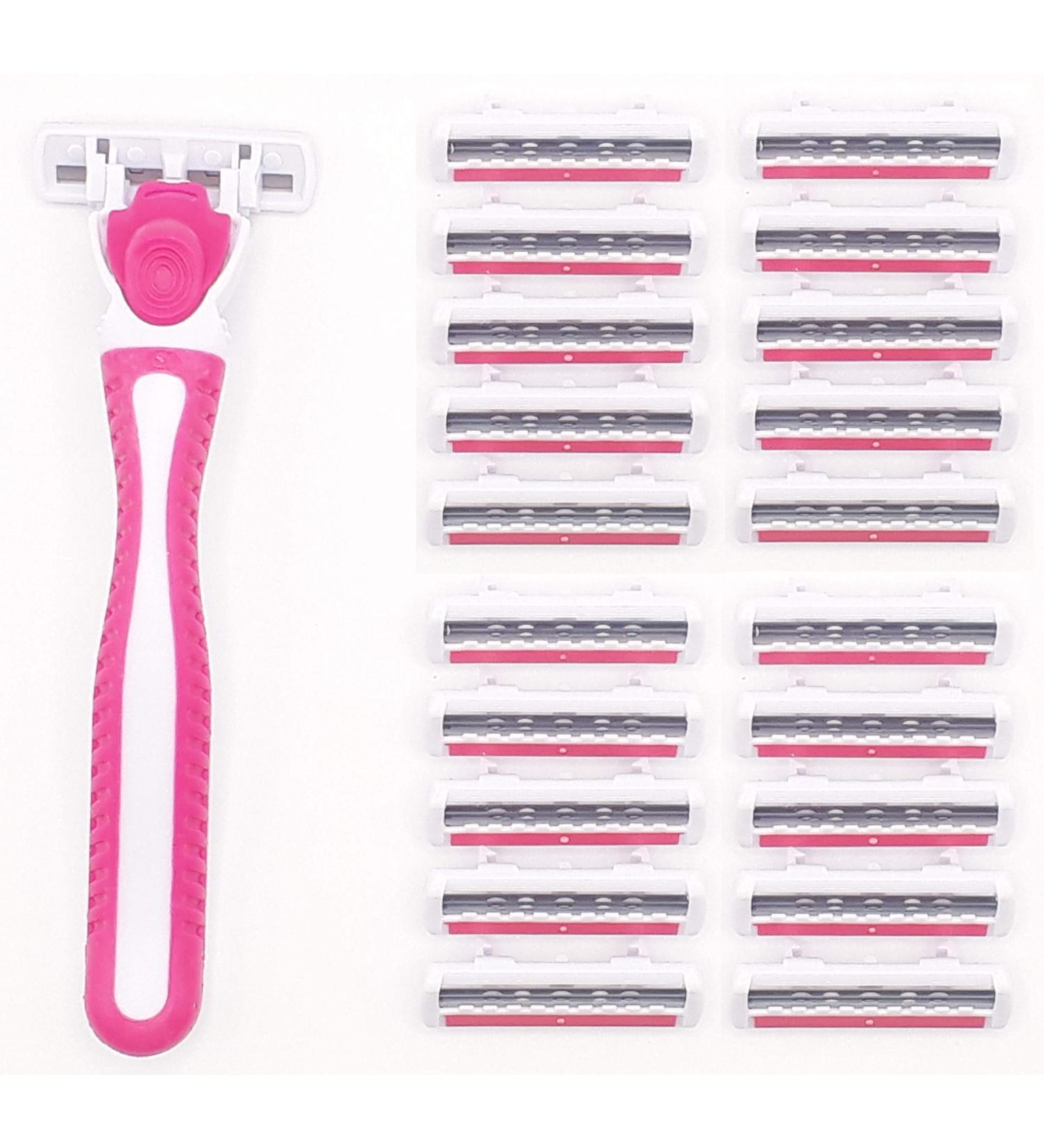 Soft Touch Ladies Razor with 21 Refill Packs - Ultimate Smooth Shaving Experience Worldwide Shipping - Buy Online on GoSupps.com