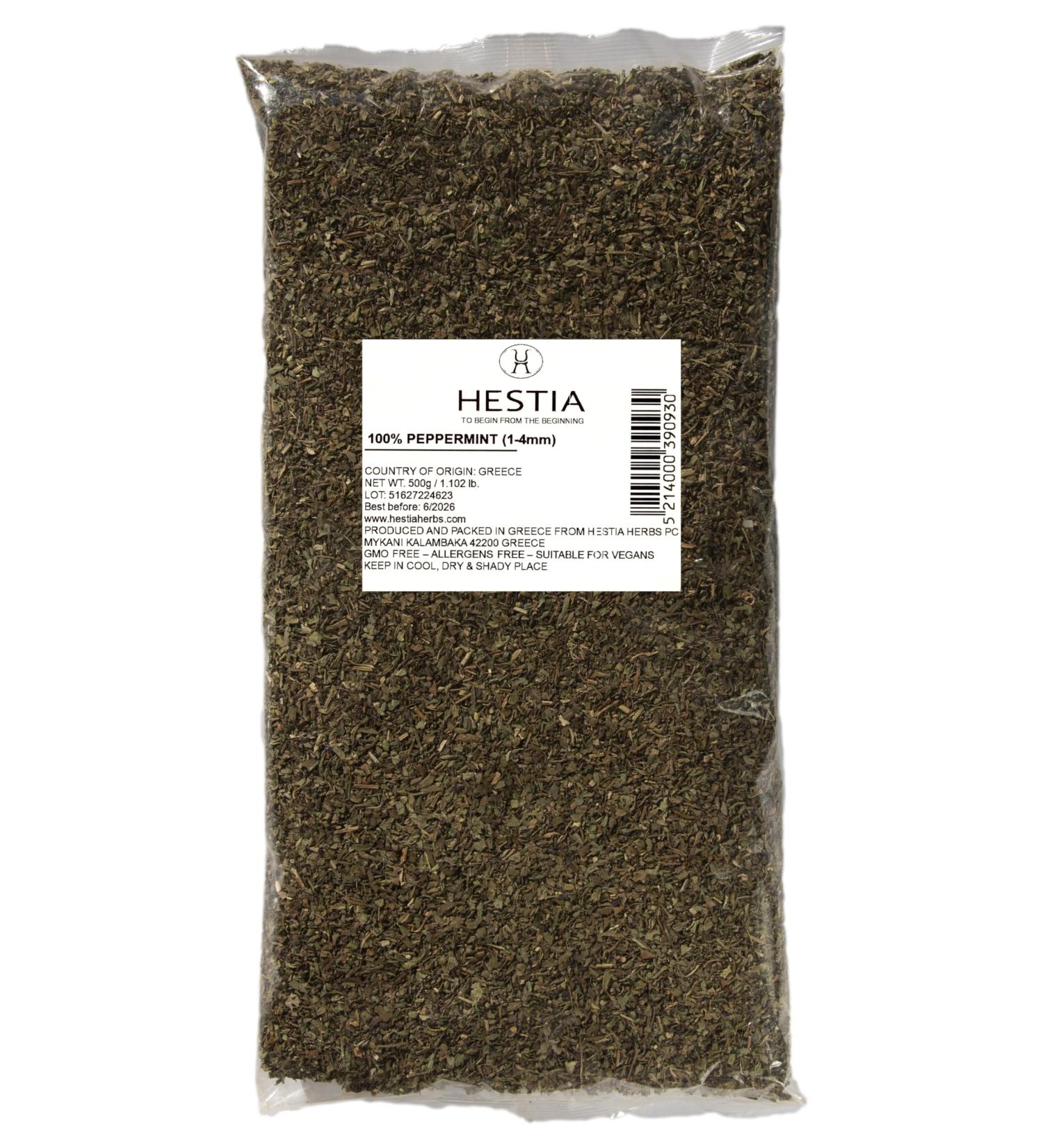 Hestia Herbs Greek Dried Peppermint 500g - Buy Online on GoSupps.com
