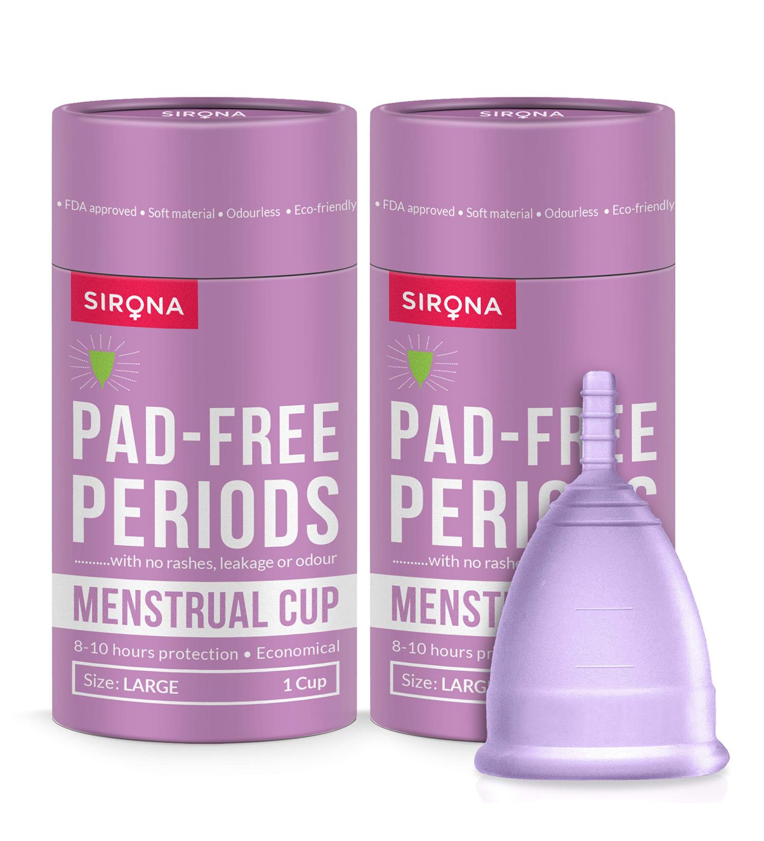 Buy Sirona Menstrual Cups - Large (Pack of 2) | Eco-Friendly Feminine Care | International Shipping - Buy Online on GoSupps.com