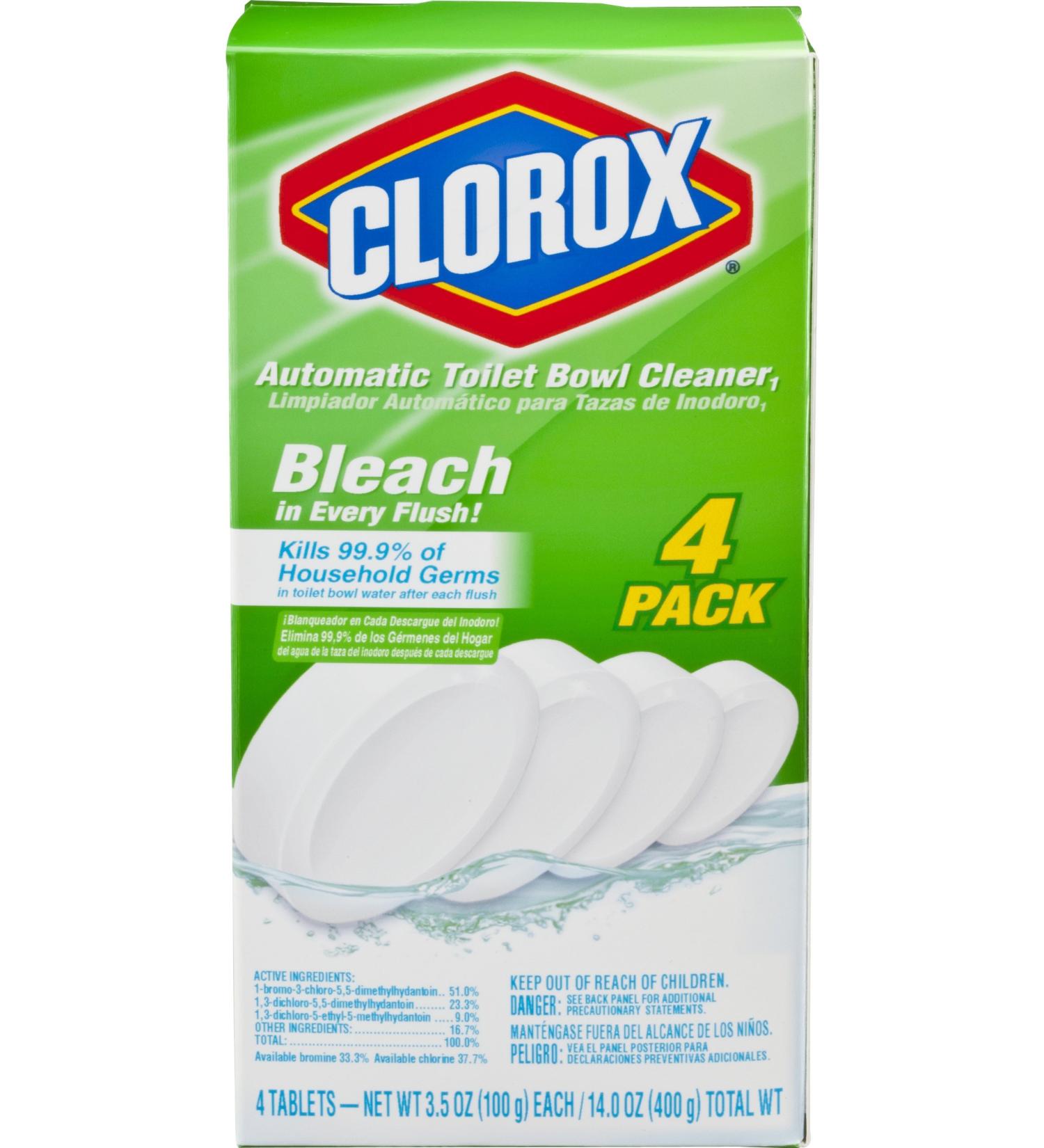 Clorox Ultra Clean Toilet Tablets Bleach 3.5 Ounces Each 4 Count (package May Vary)