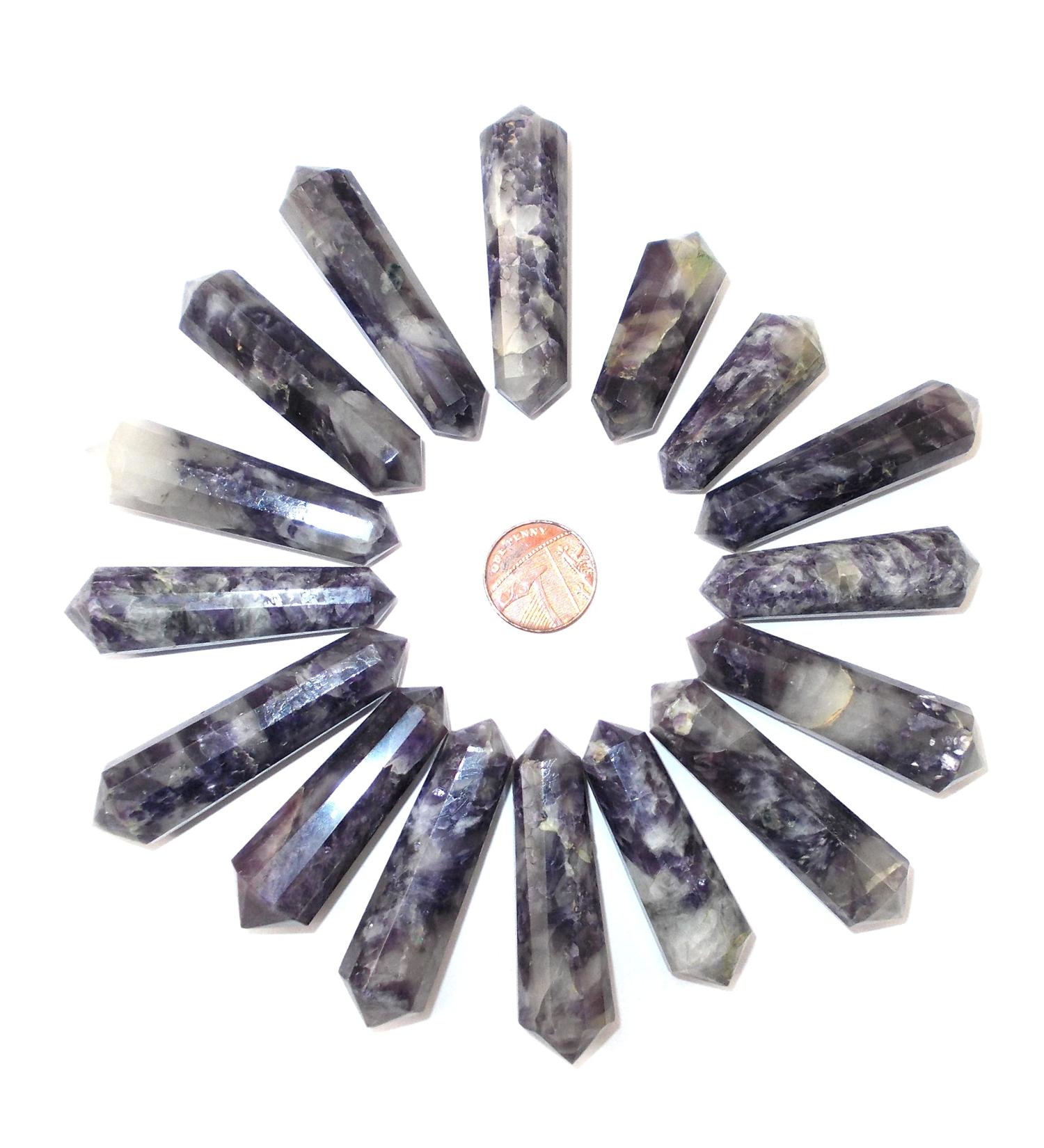 1 x 12 Cut DT Crystal Vogel Wand Point 40-60mm (Lepidolite)
