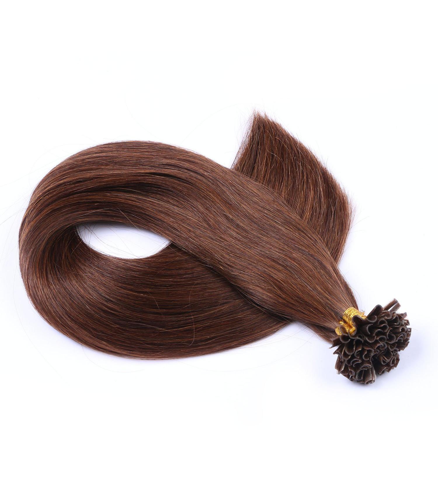 High-Quality Keratin Bonding Hair Extensions #4 Chocolate Brown 40cm - 50 Strands U-Tip 100% Remy Real Hair by Novon - 50g - Buy Online on GoSupps.com