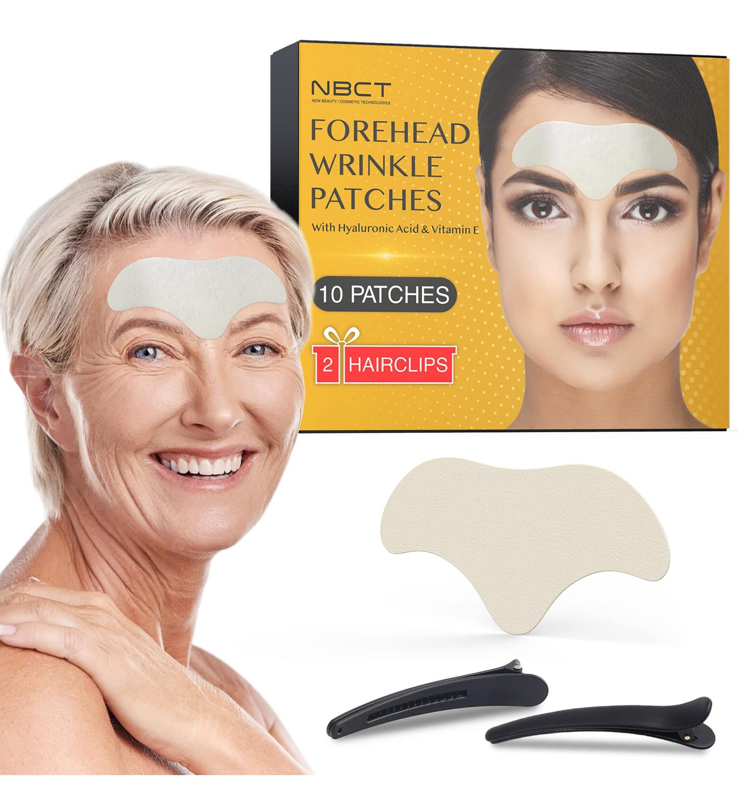 NBCT Forehead Wrinkle Patches 10 Pack - Aloe Vera Facial Strips for Treatment of Face Wrinkles - Hydrolyzed Collagen Patche for Youthful Skin - Face Tape For Wrinkles - Wrinkle Forehead Patches - Buy Online on GoSupps.com
