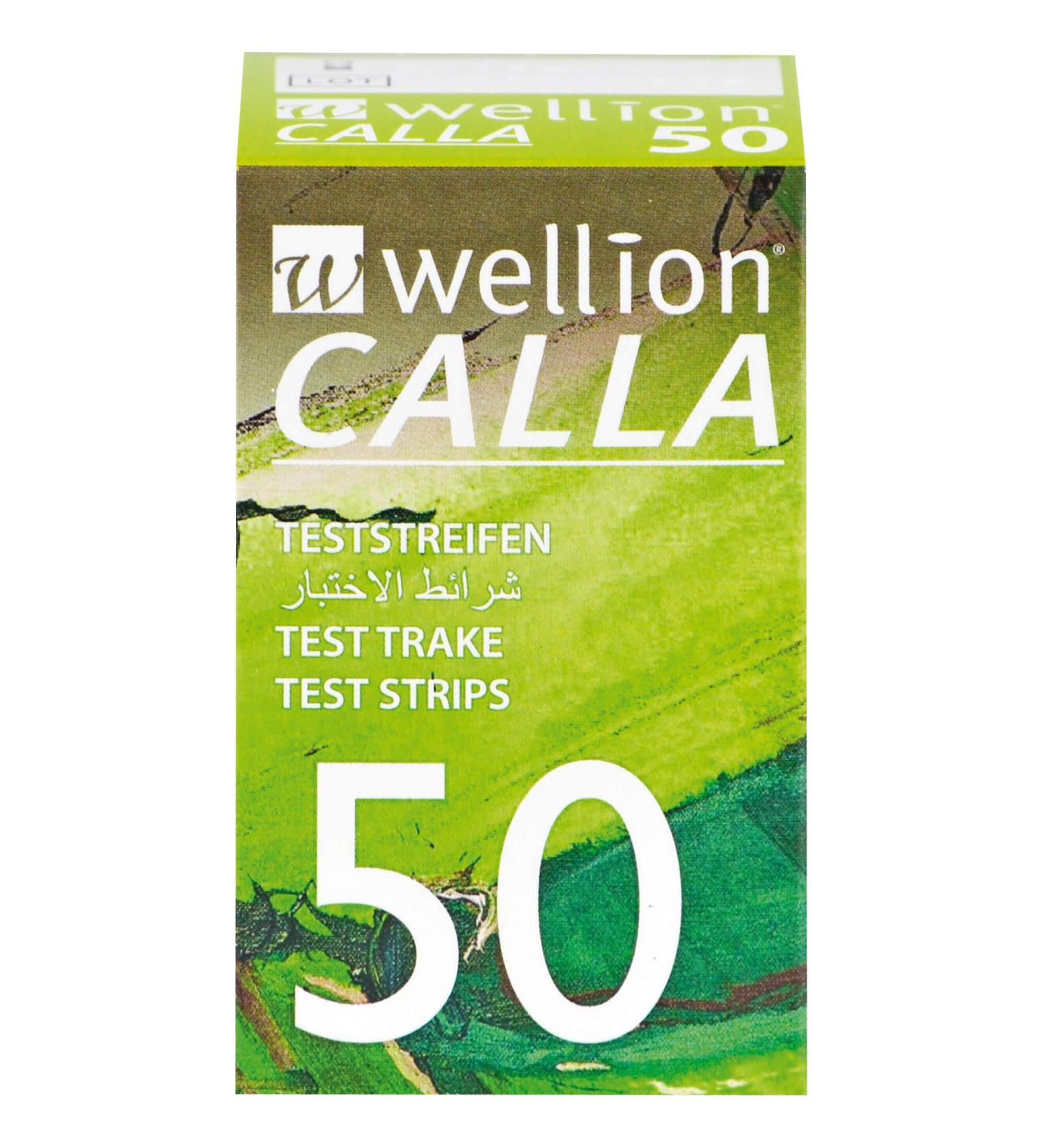 WELLION CALLA Blood Glucose Test Strips - 50 pcs | Reliable & Accurate Diabetes Monitoring | International Shipping Available - Buy Online on GoSupps.com