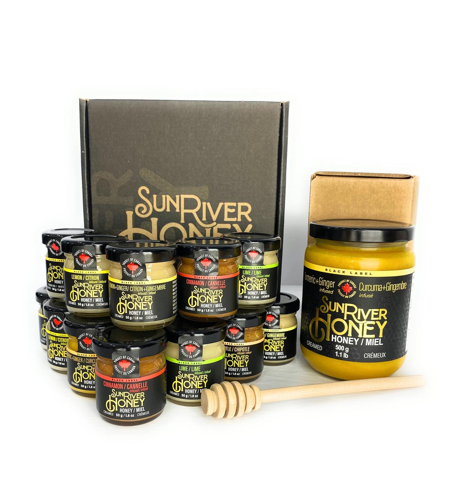 Sun River Honey Flavoured Honey Infusions (Mini Collection + Turmeric Ginger Single Bundle)