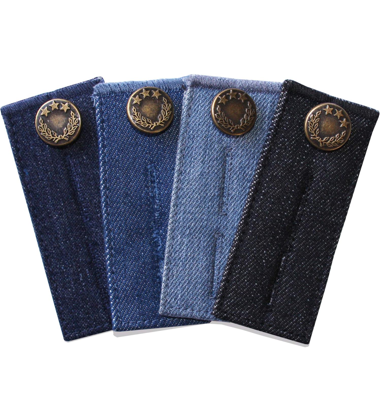 ZEFFFKA Denim Waist Extender Buttons 4 pcs Assorted Colors for Jeans & Skirts - Buy Online on GoSupps.com