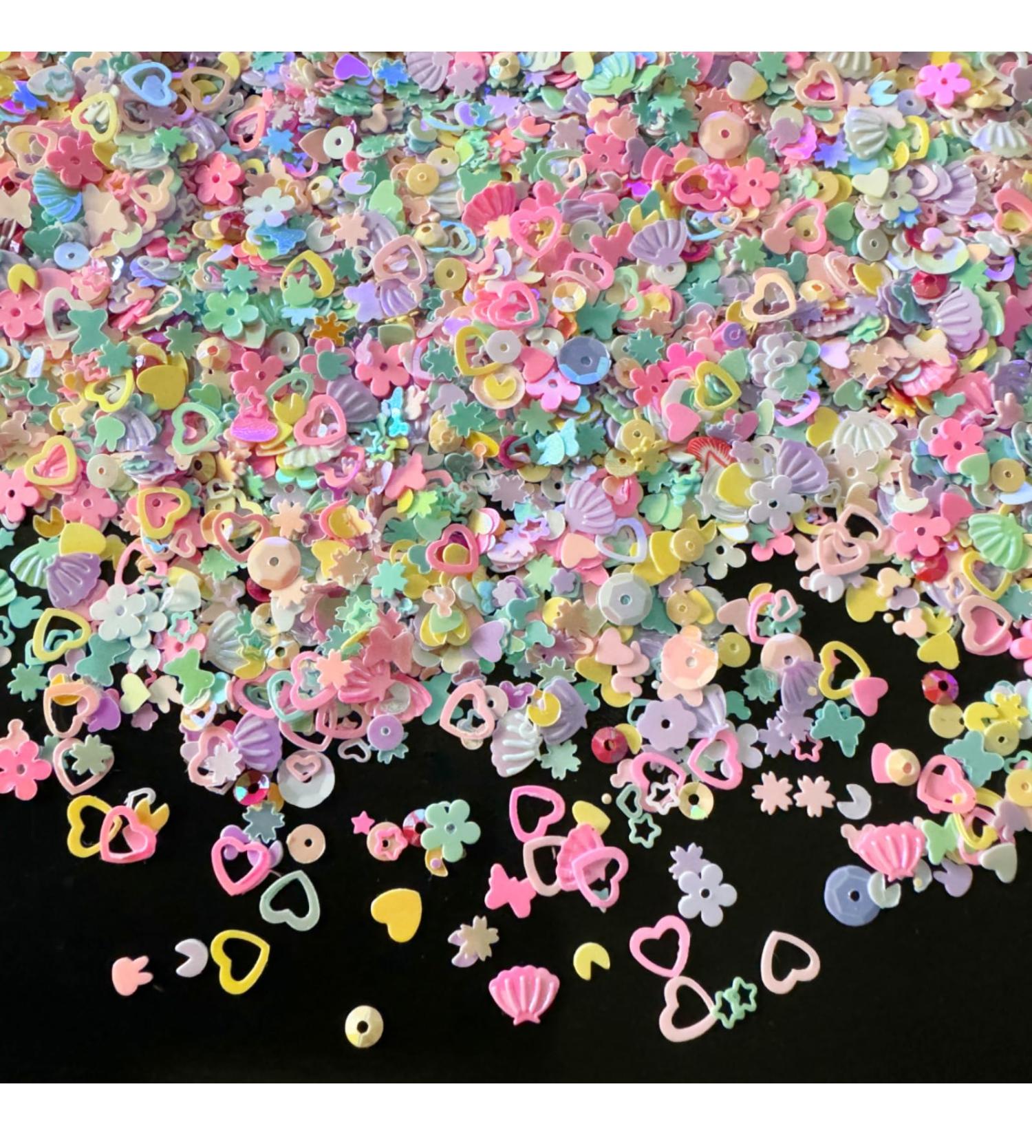 Nail Art Glitter Sequins About 50g Multi-Shaped Mix Colorful Nail Flakes for Nail Art Shining Glitter Flakes for Women Girls Nail Design Decoration DIY Crafting - Buy Online on GoSupps.com