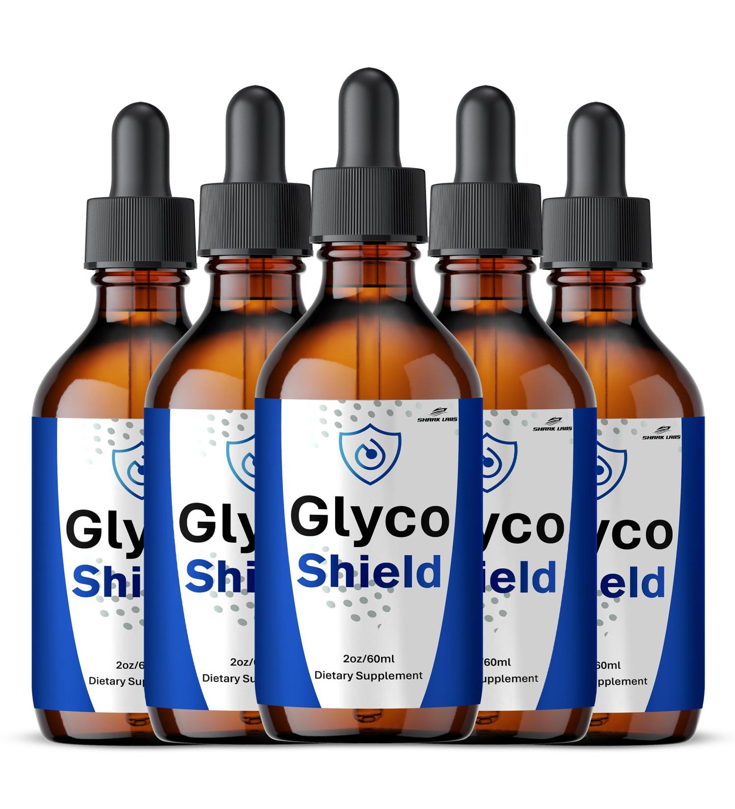 (5 Pack) Glyco Shield Drops All Natural Blood Formula Support GlycoShield Liquid Supplement for Men and Women Maximum Strength - Buy Online on GoSupps.com