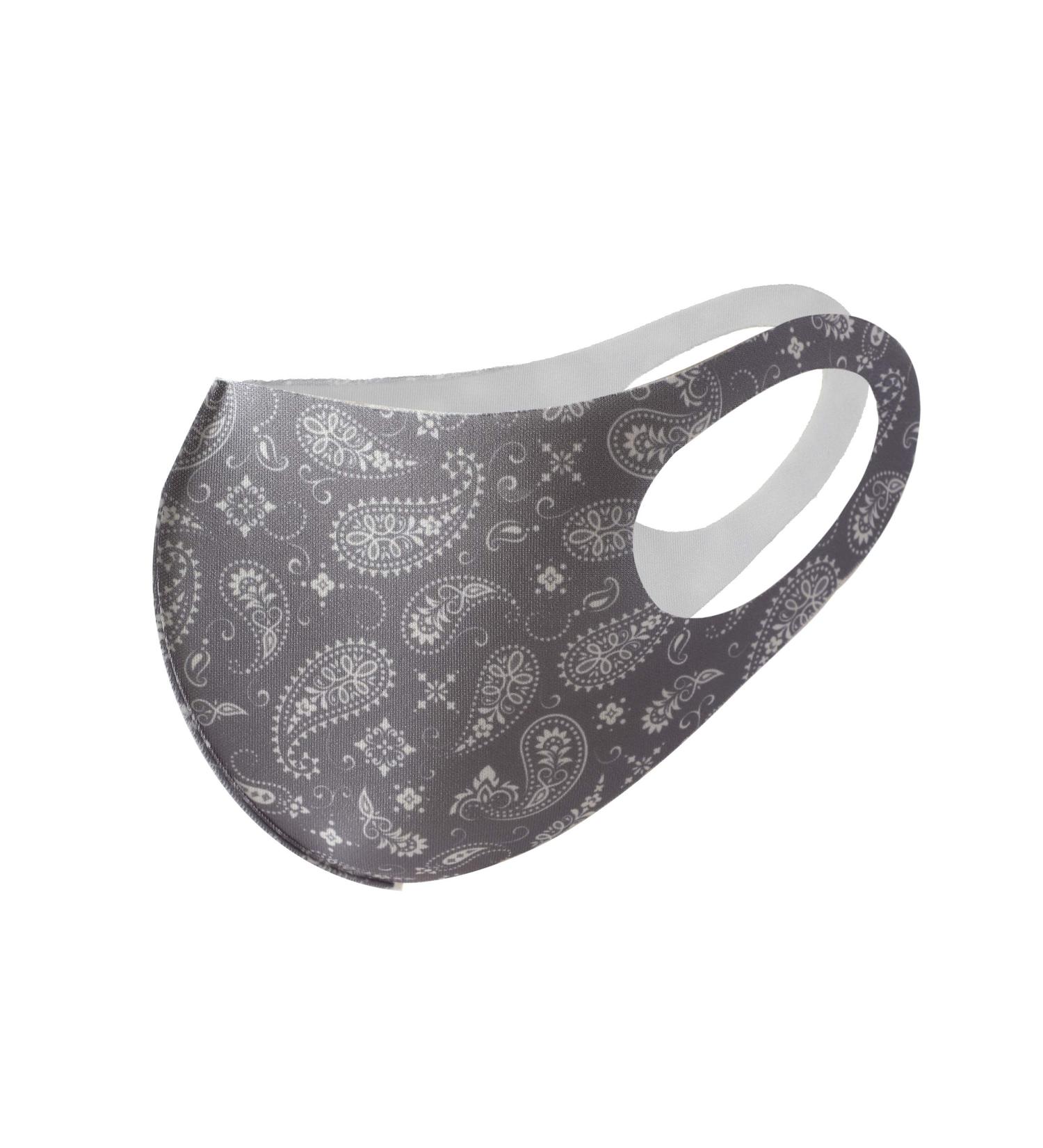 Komonee Paisley Face Mask Reusable Washable - Grey | Dustproof Cloth Mouth Cover for Men Women - Ideal for Cycling, Skiing & Indoors - Buy Online on GoSupps.com