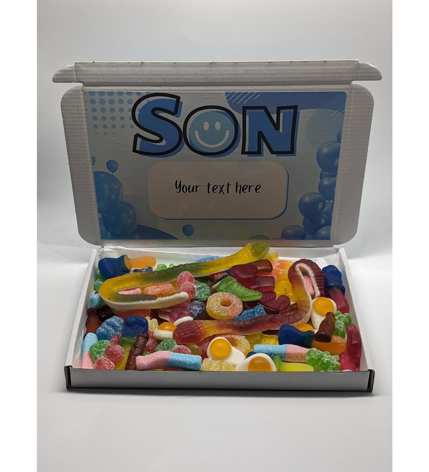 Generic Son personalised sweet box |Son| special son| Son birthday |son gift| |Son birthday| Son birthday card sweets | Blue