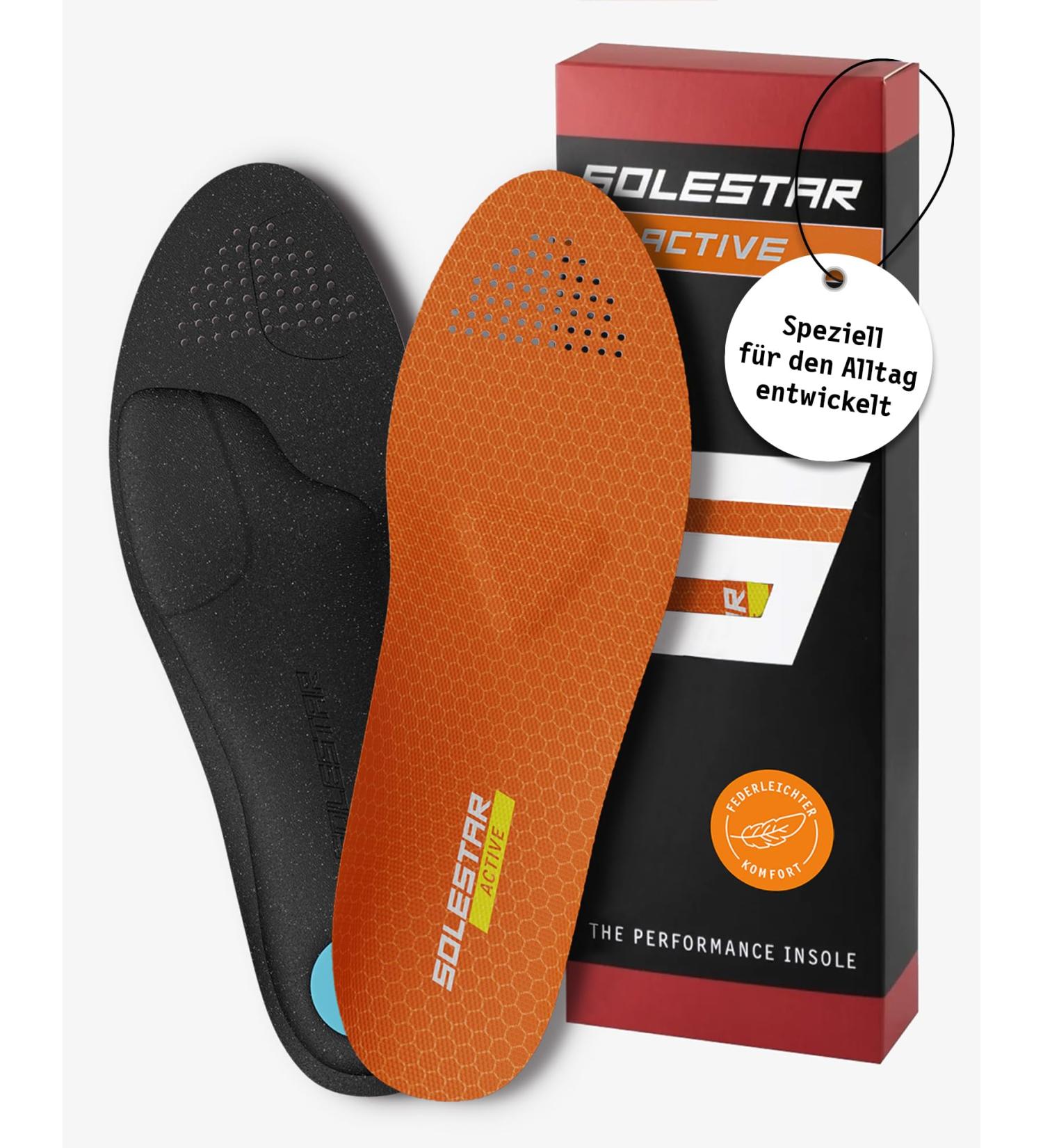 Solestar Active Insole for Everyday Shoes Size 43/44 - Unisex Comfort Inserts for Relief & Stabilization - Buy Online on GoSupps.com