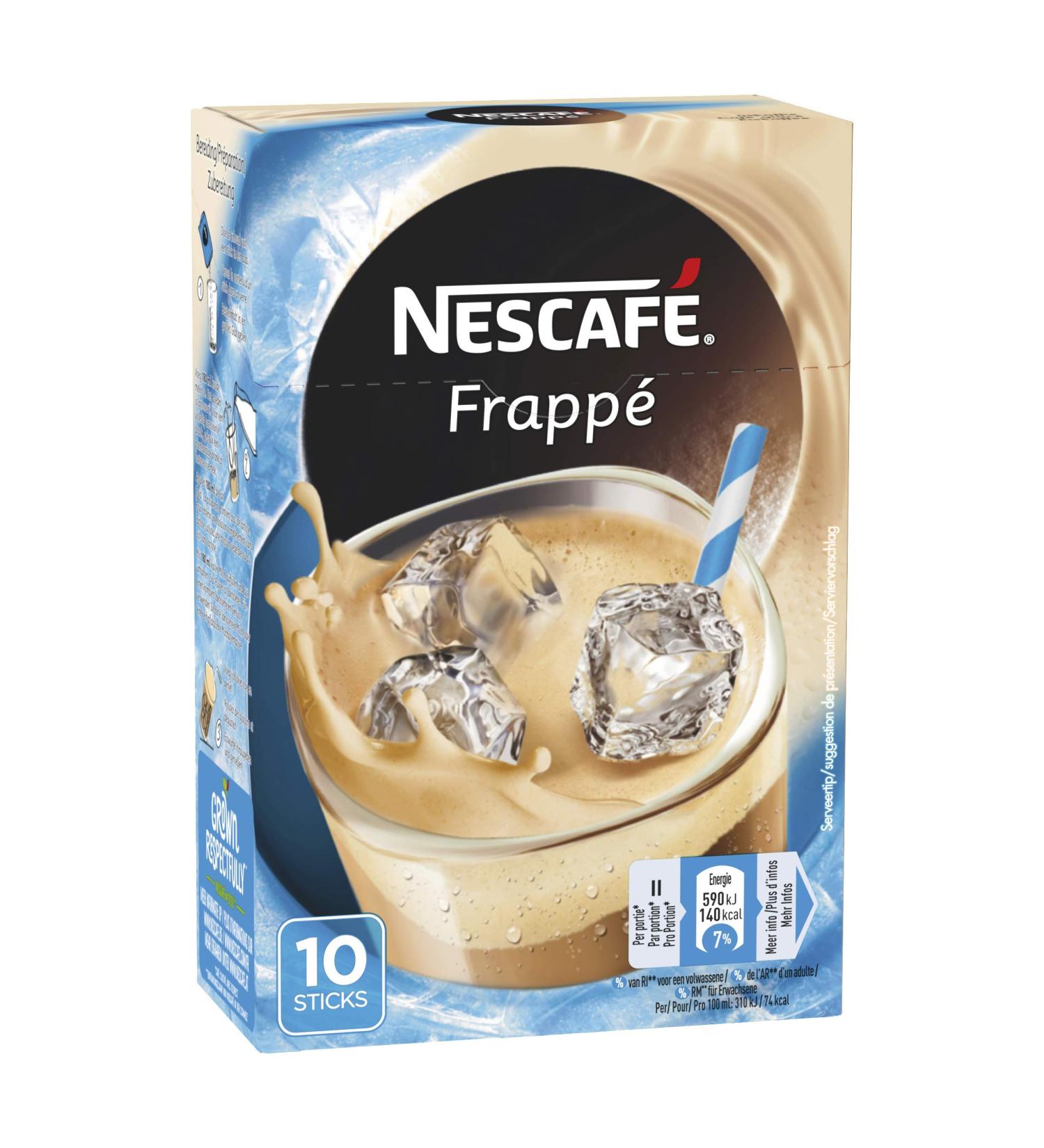 Nescaf Frapp - Coffee Drink - Box of 10 Sticks - Pack of 10 Boxes (100 Sticks) - Buy Online on GoSupps.com