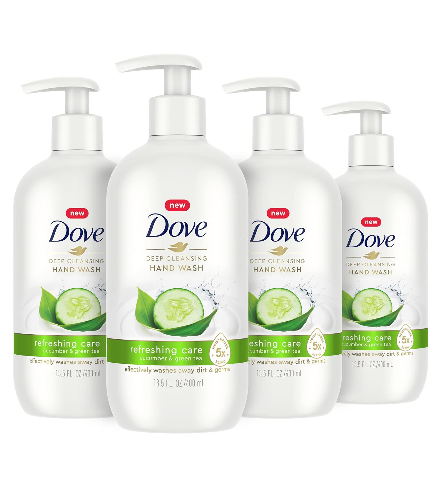Dove Refreshing Care Cucumber and Green Tea Hand Wash 13.5 oz - 4 Count - Buy Online on GoSupps.com